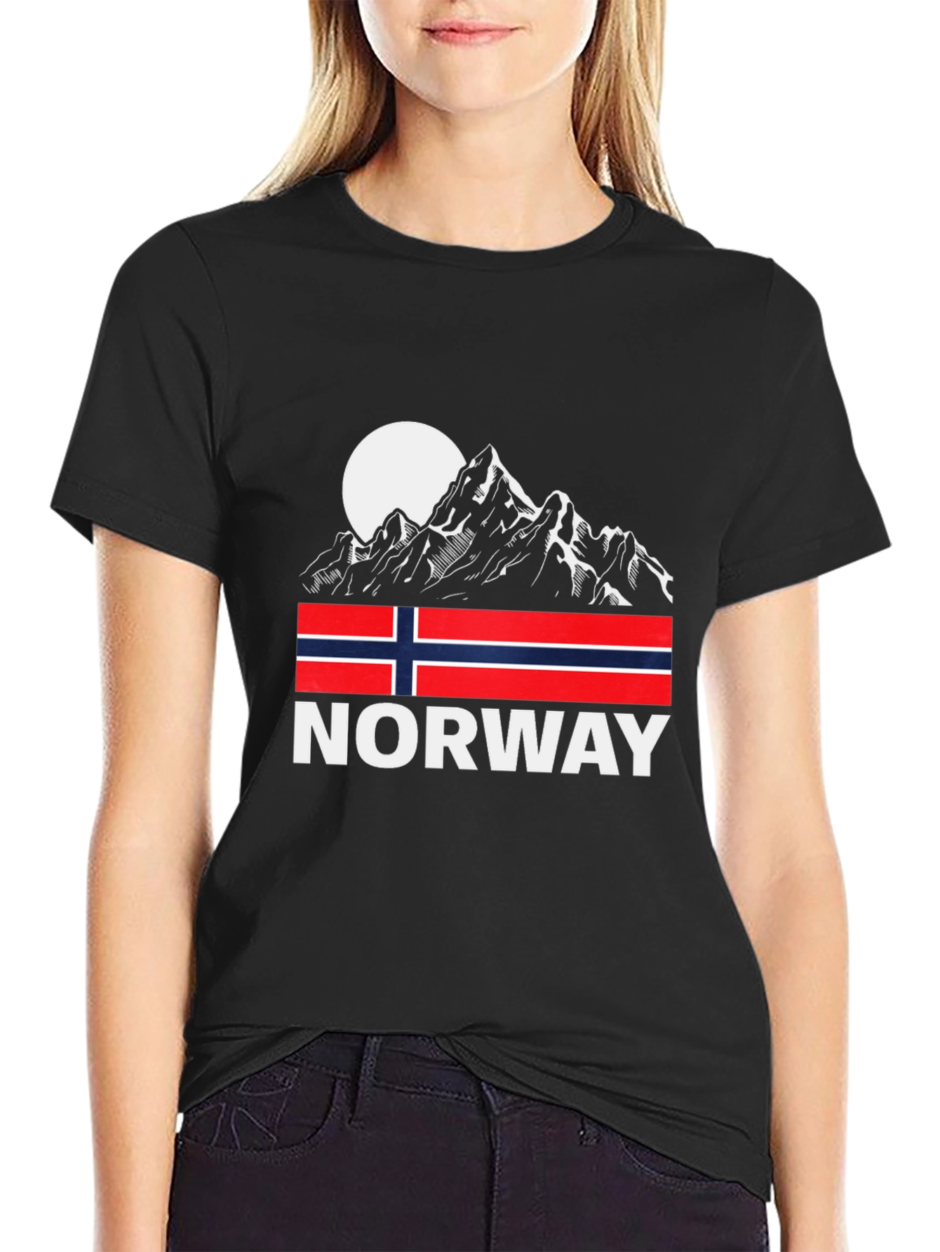 Norway Mountain Flag Graphic Tee