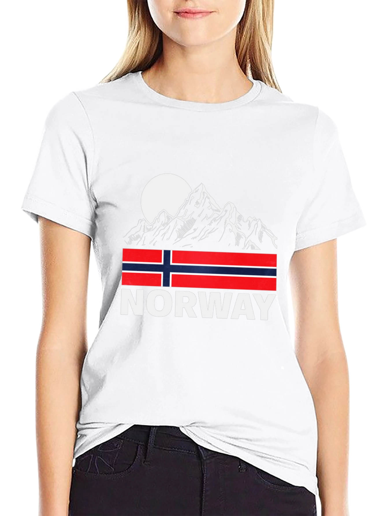 Norway Mountain Flag Graphic Tee
