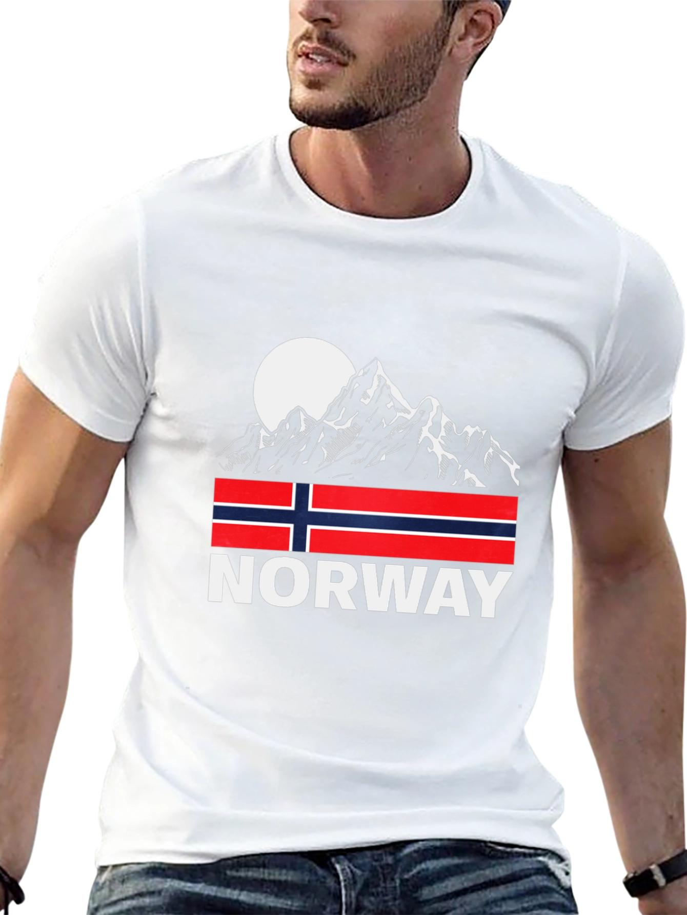 Norway Mountain Flag Graphic Tee