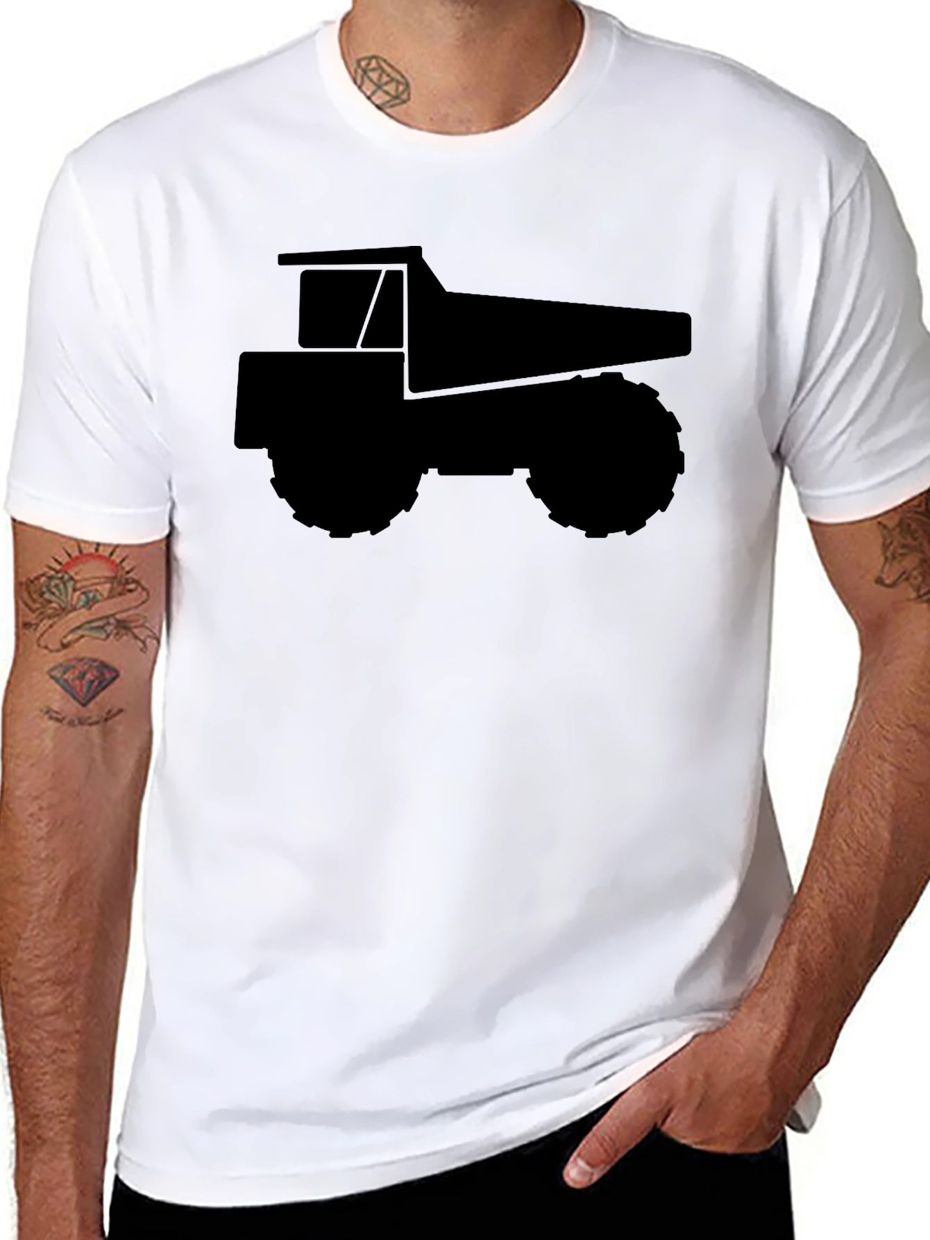 Black Dump Truck Graphic Tee