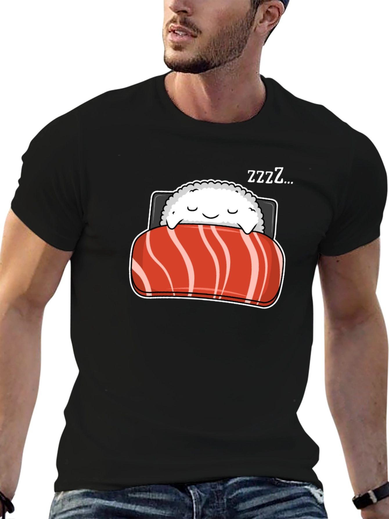 Sleeping Sushi Roll Graphic T-Shirt