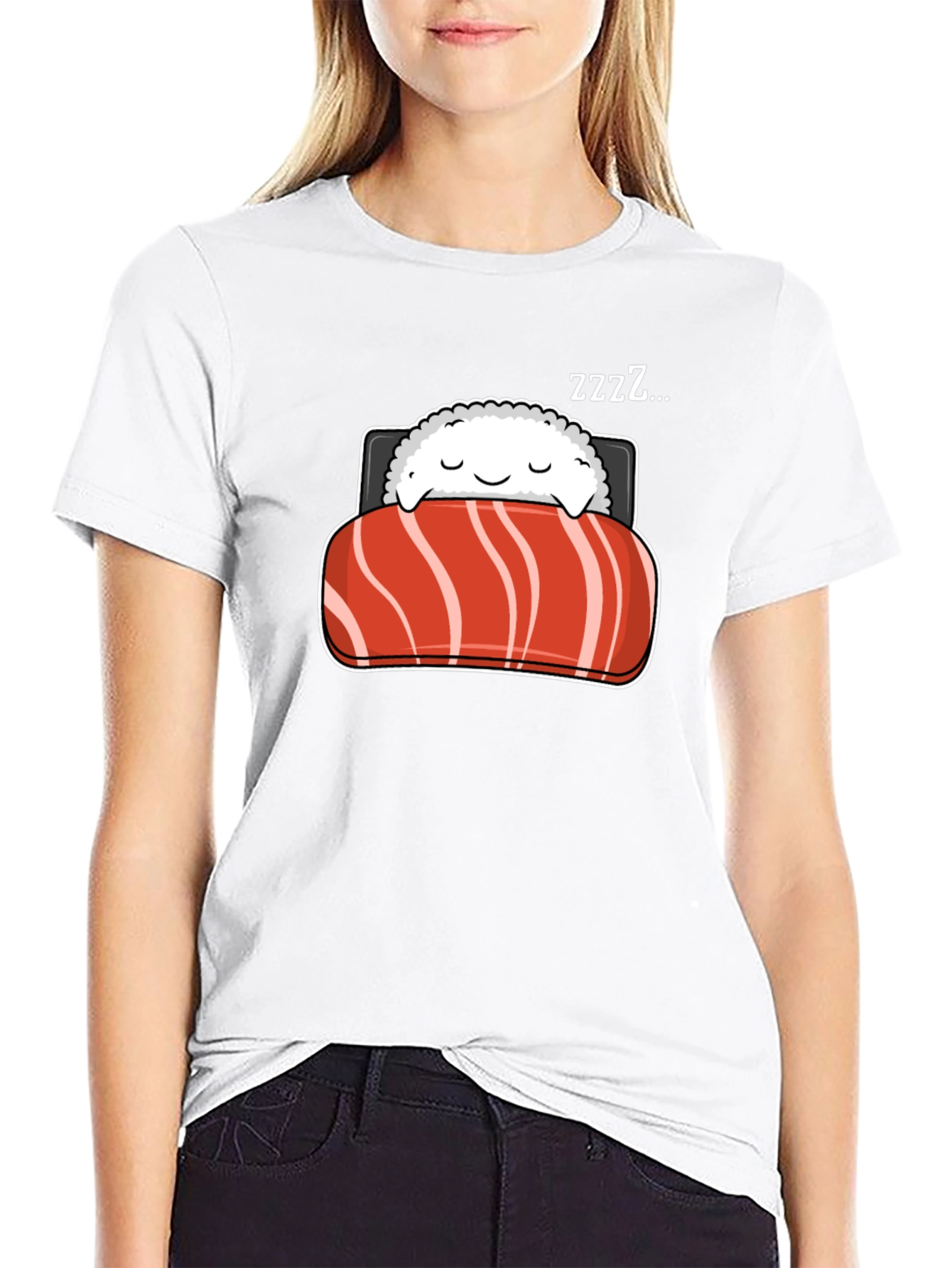 Sleeping Sushi Roll Graphic T-Shirt
