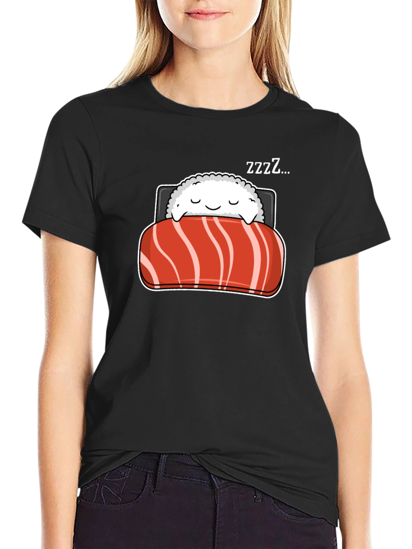 Sleeping Sushi Roll Graphic T-Shirt