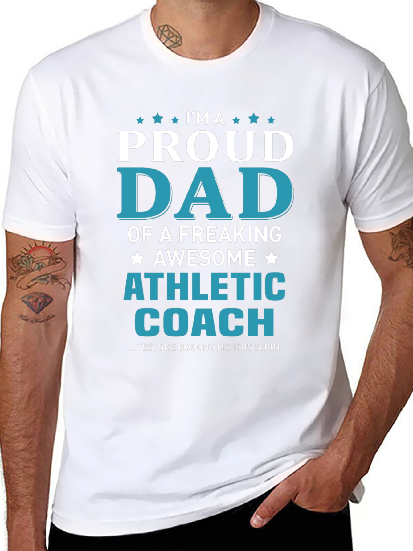 Proud Dad Athletic Coach Graphic T-Shirt