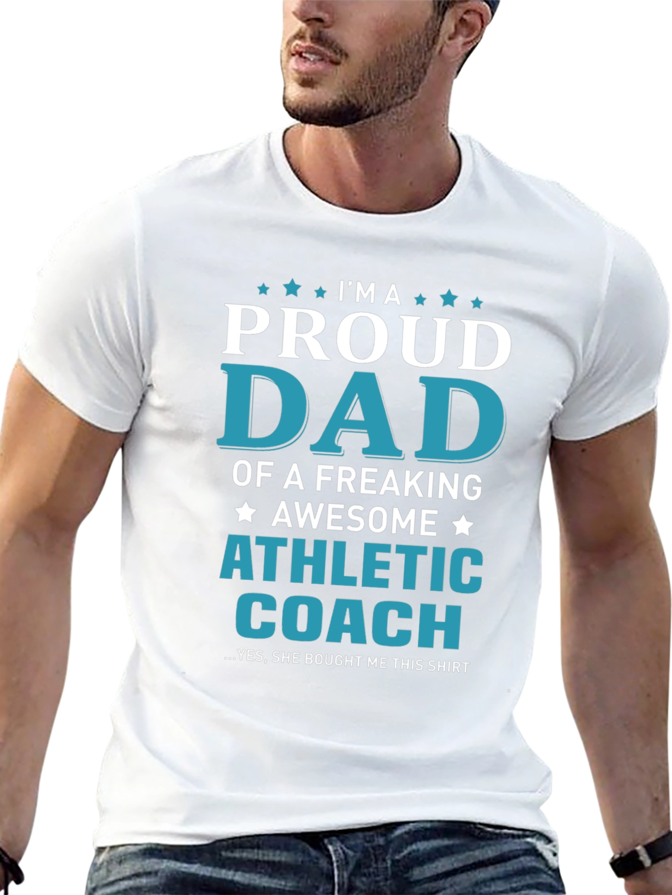 Proud Dad Athletic Coach Graphic T-Shirt