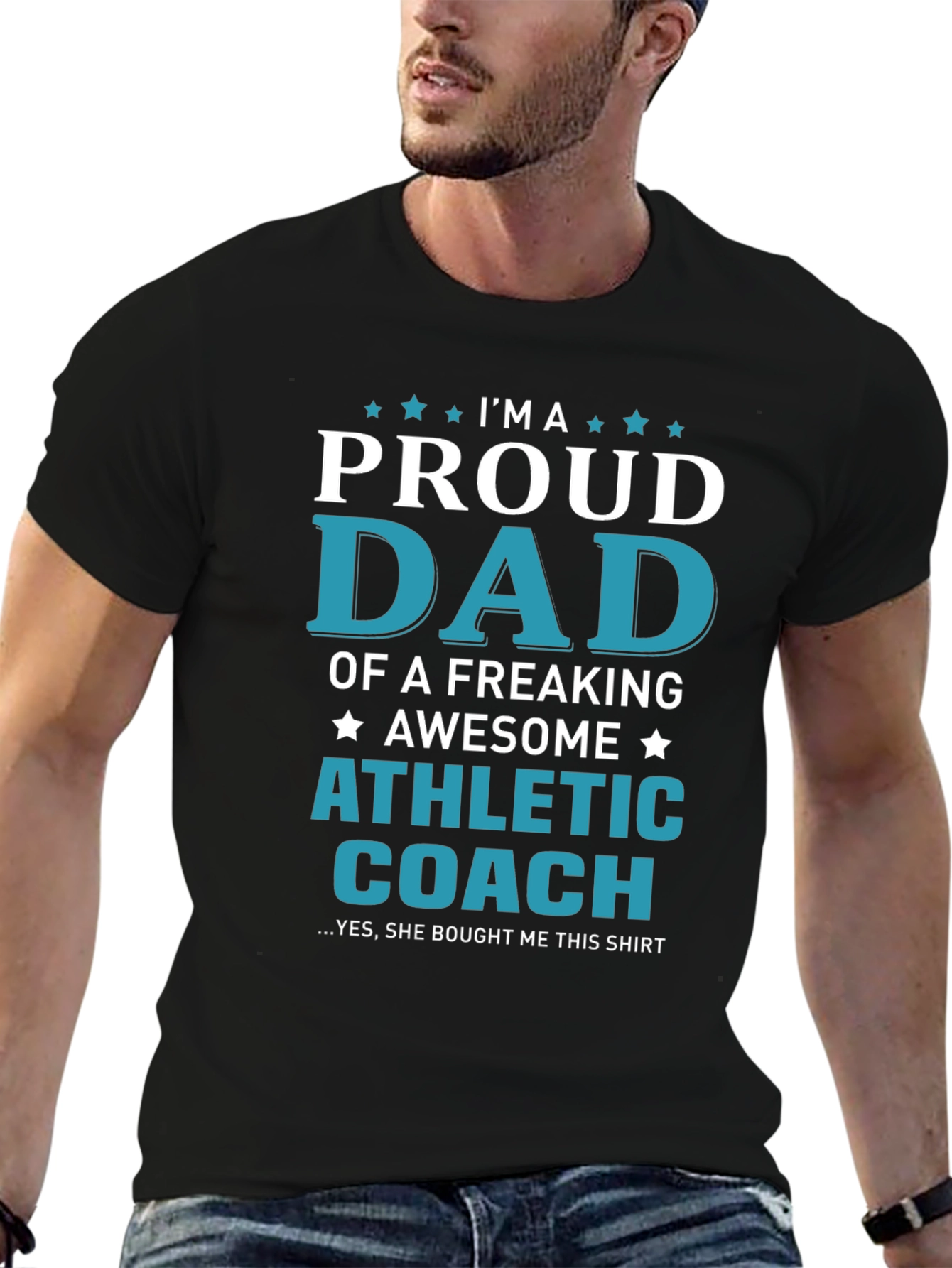 Proud Dad Athletic Coach Graphic T-Shirt