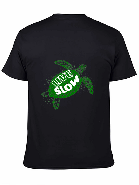 Live Slow Turtle Graphic Tee