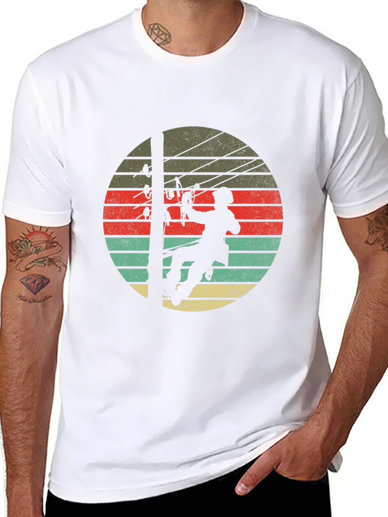 Lineman Retro Sunset T-Shirt