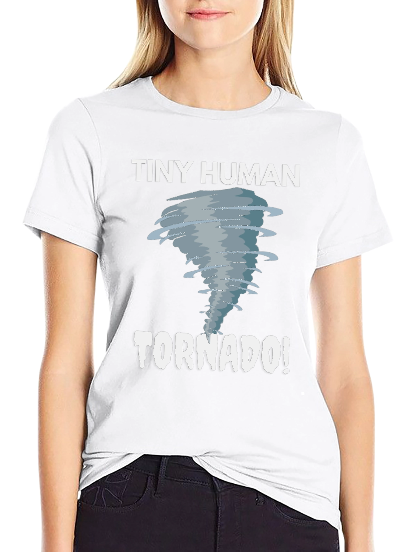 Tiny Human Tornado Black Graphic Tee