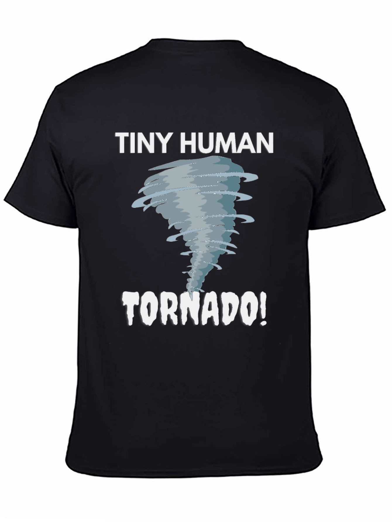 Tiny Human Tornado Black Graphic Tee