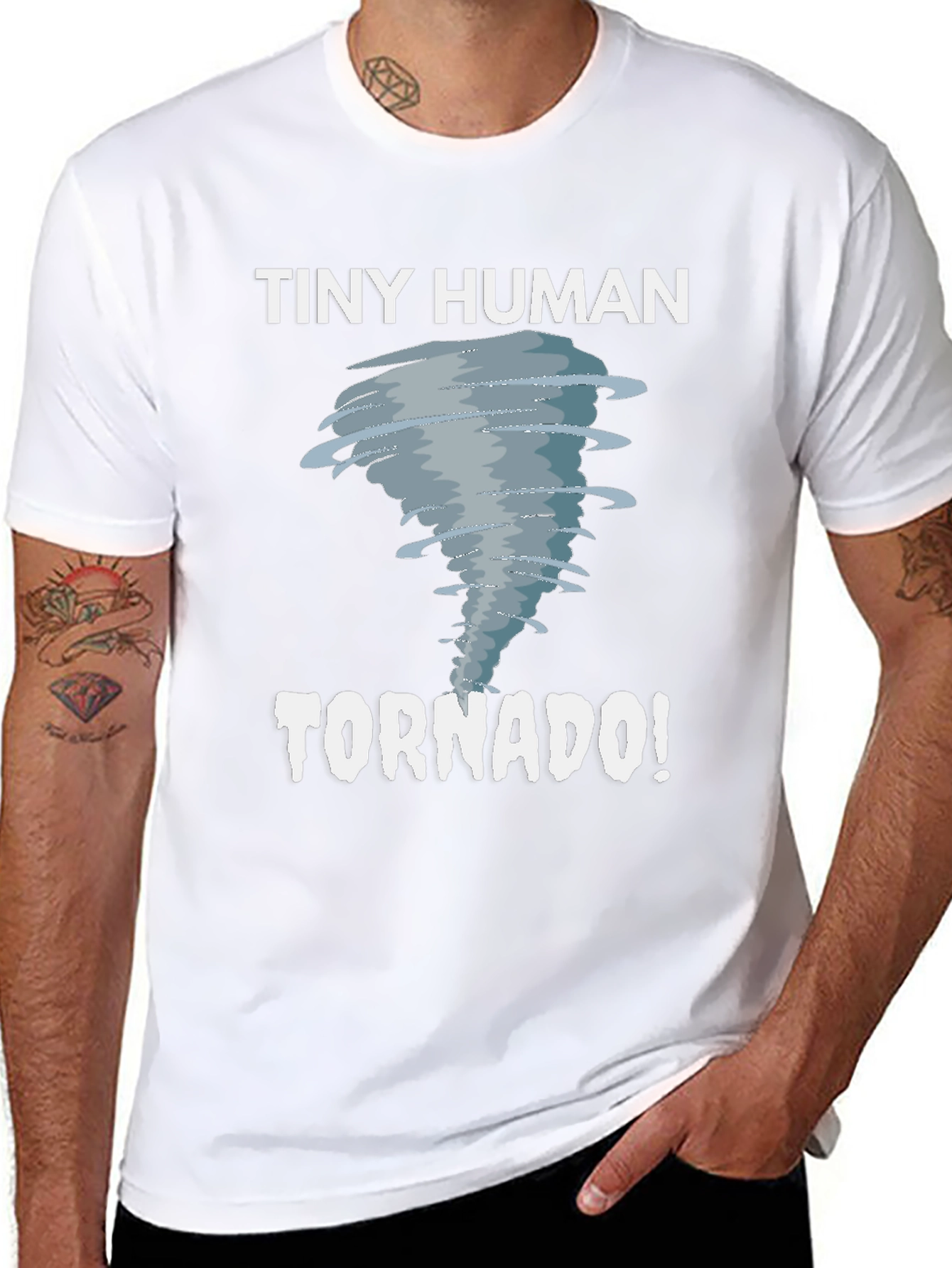Tiny Human Tornado Black Graphic Tee