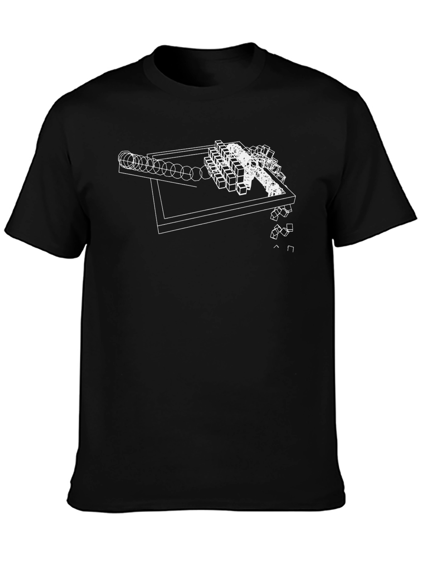 Geometric Design Black Graphic Tee