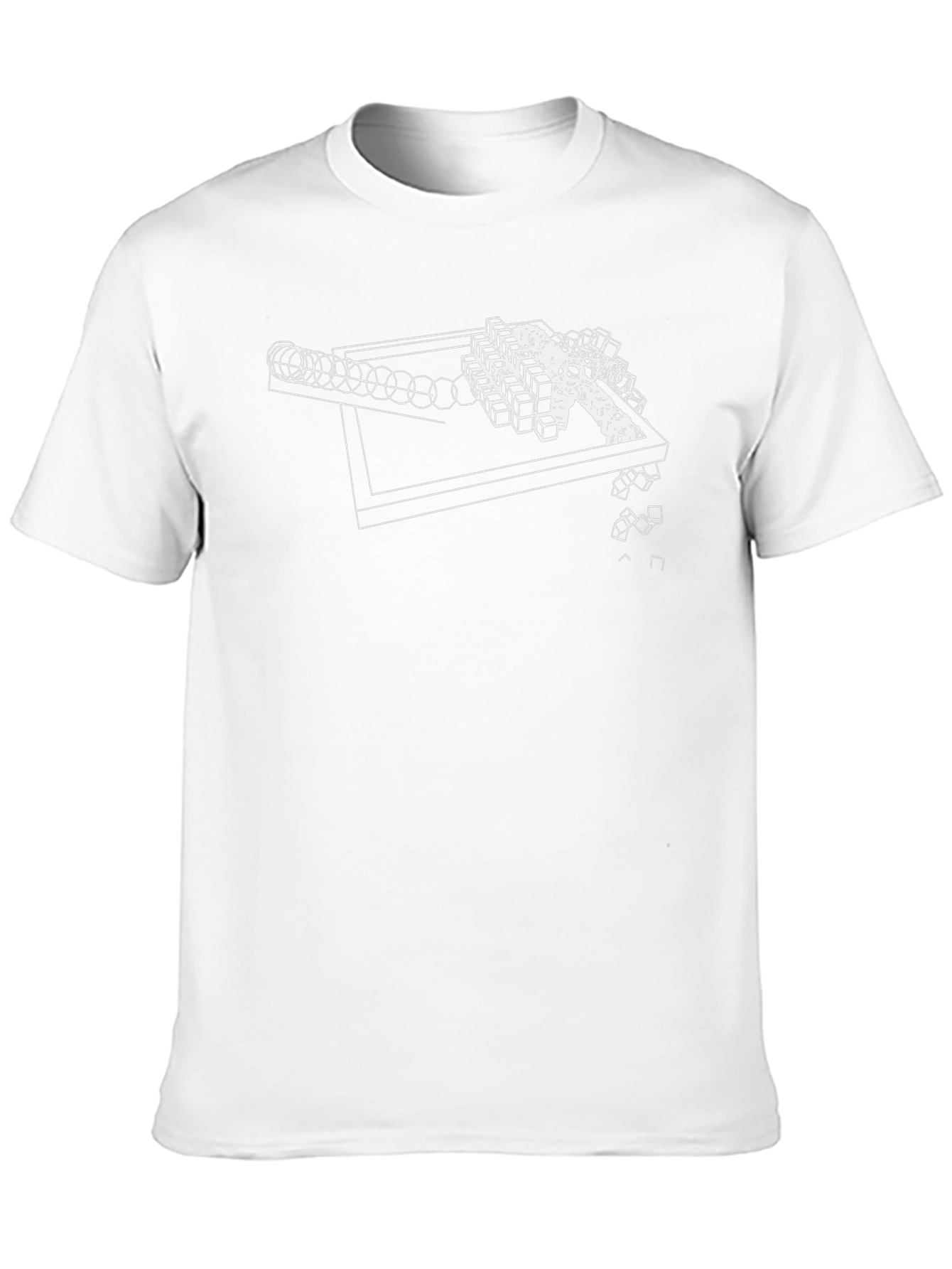 Geometric Design Black Graphic Tee