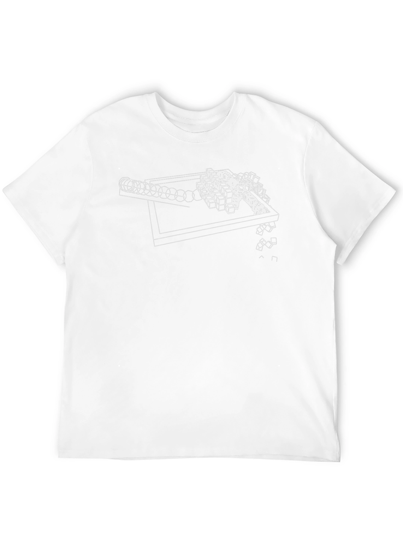 Geometric Design Black Graphic Tee