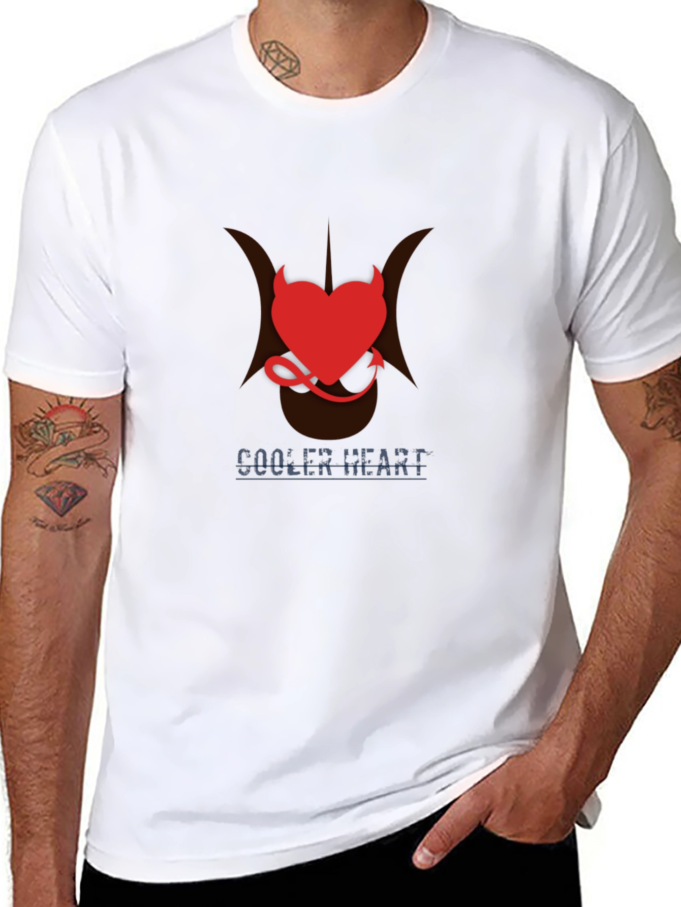 Devil Heart Graphic Print Tee