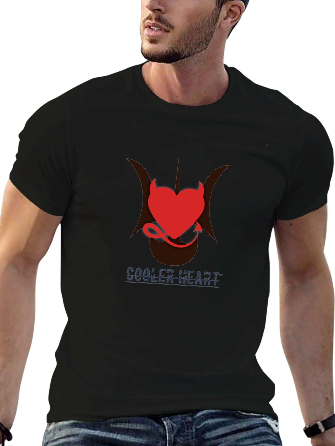 Devil Heart Graphic Print Tee