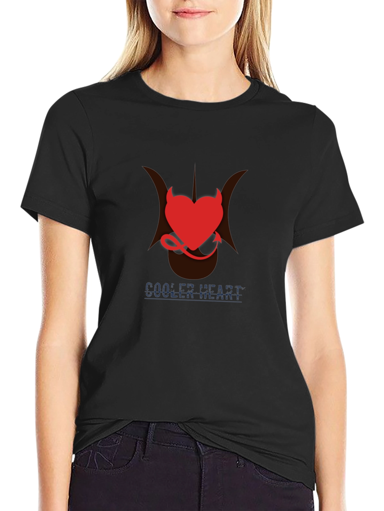 Devil Heart Graphic Print Tee