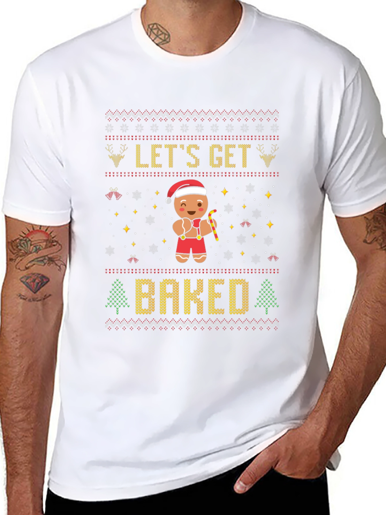 Lets Get Baked Gingerbread Christmas T-Shirt