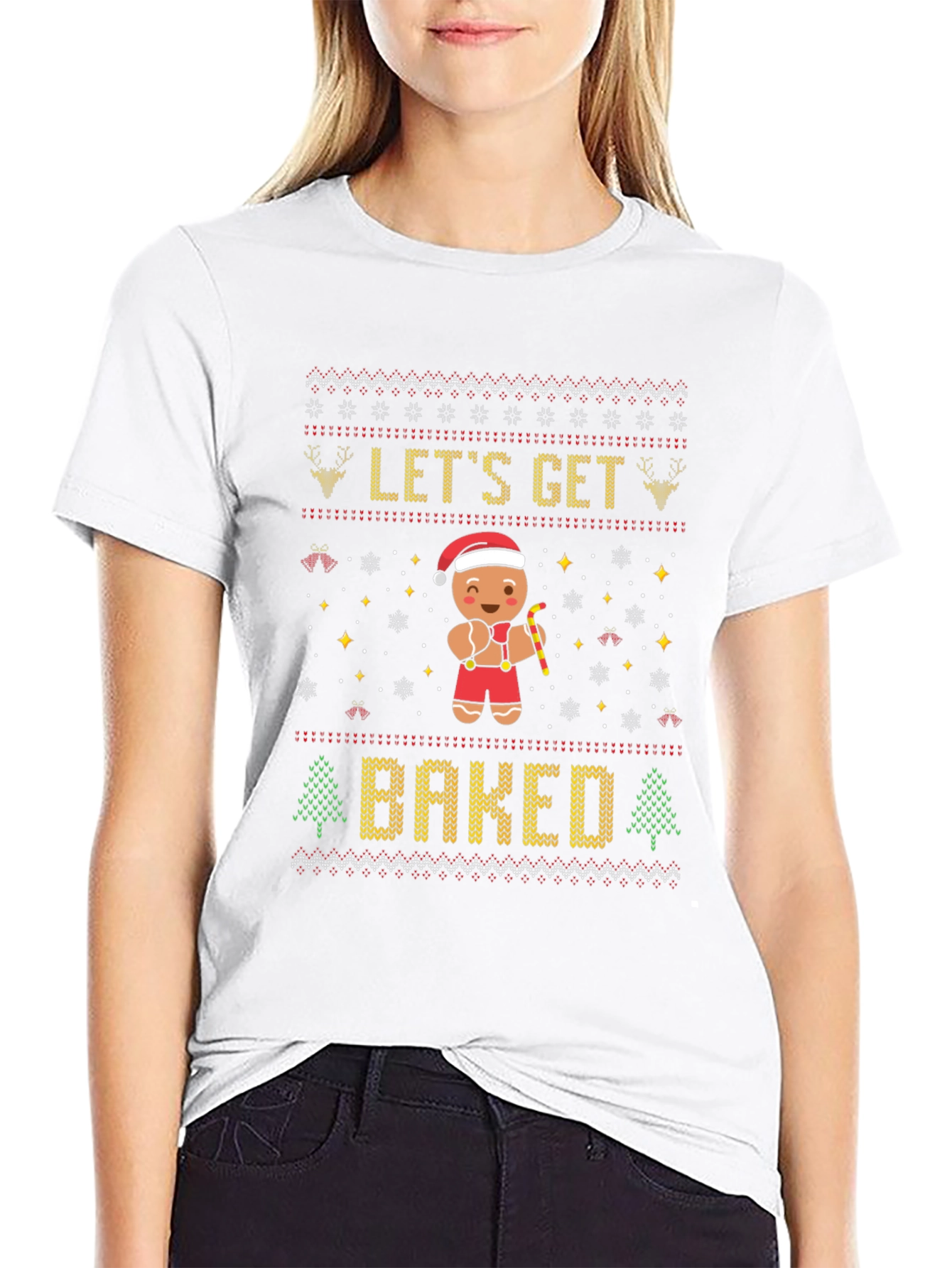 Lets Get Baked Gingerbread Christmas T-Shirt