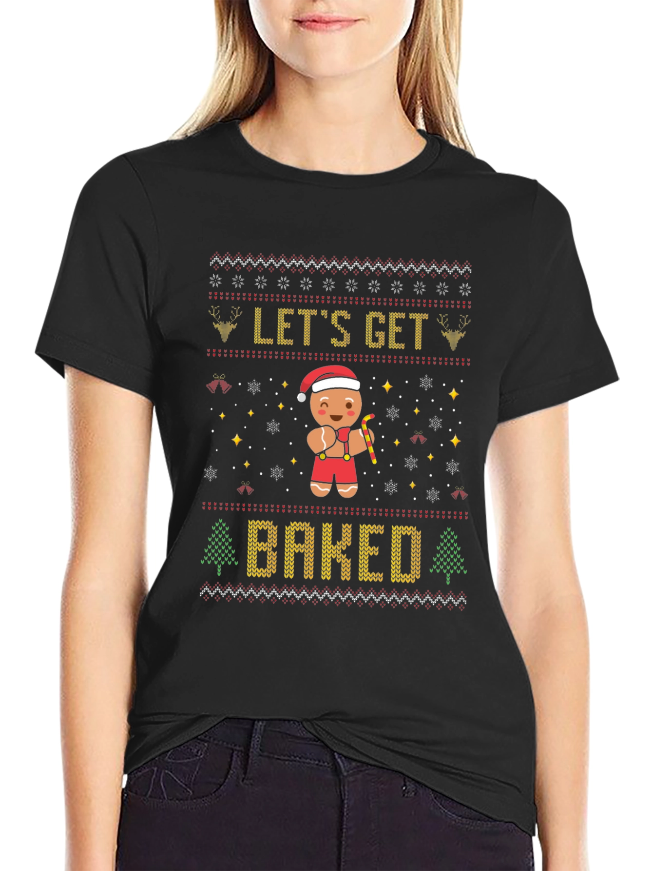 Lets Get Baked Gingerbread Christmas T-Shirt