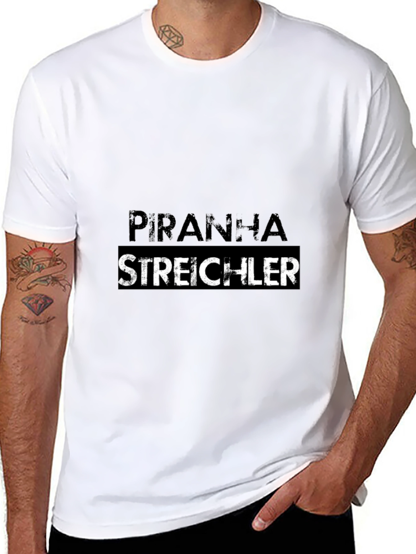 Piranha Streichler Black Graphic T-Shirt