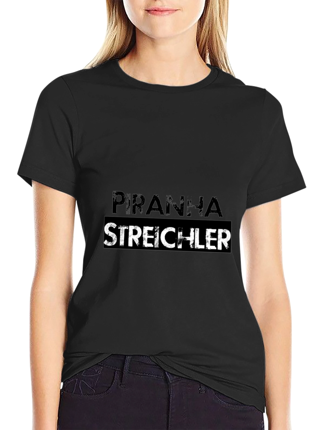 Piranha Streichler Black Graphic T-Shirt