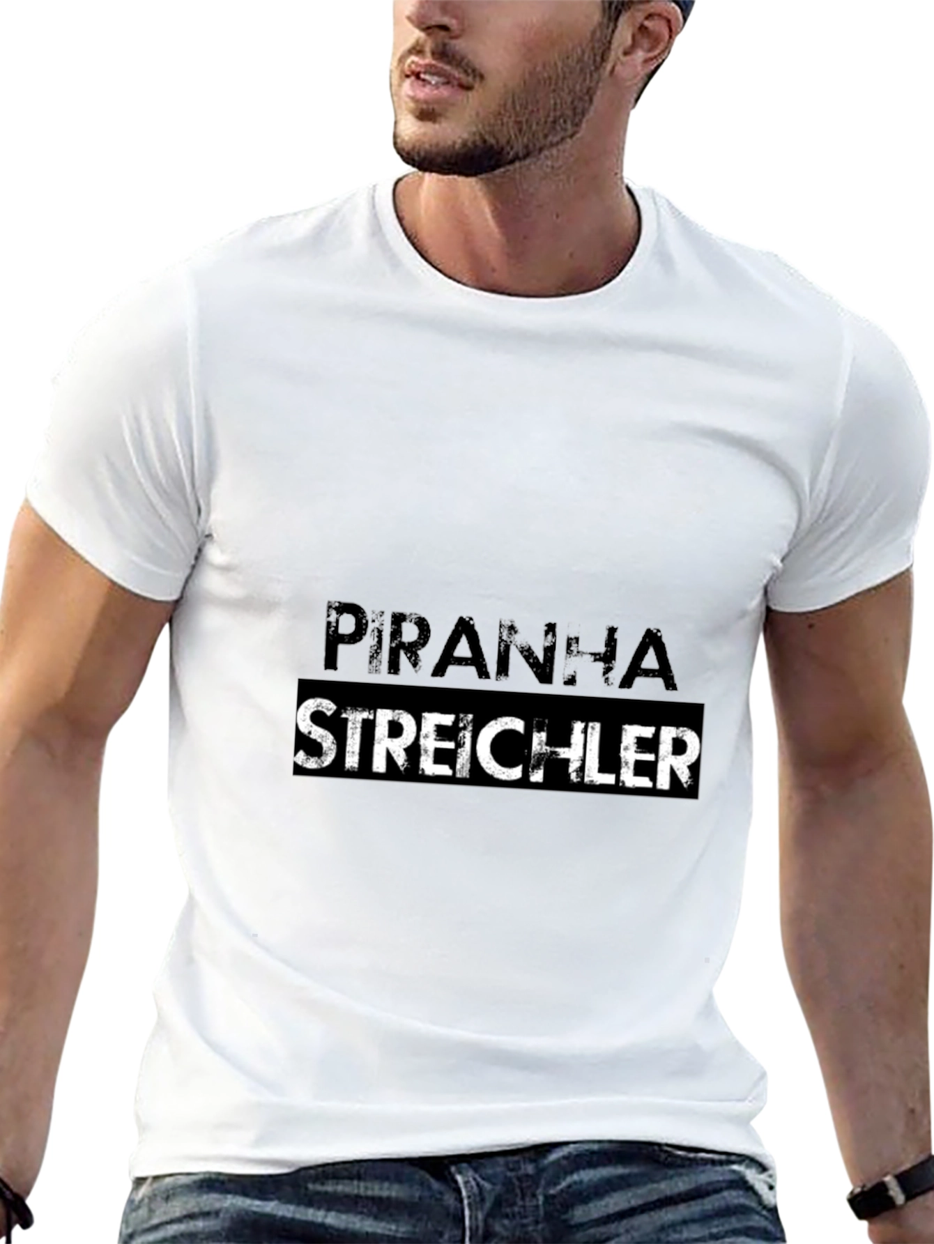 Piranha Streichler Black Graphic T-Shirt