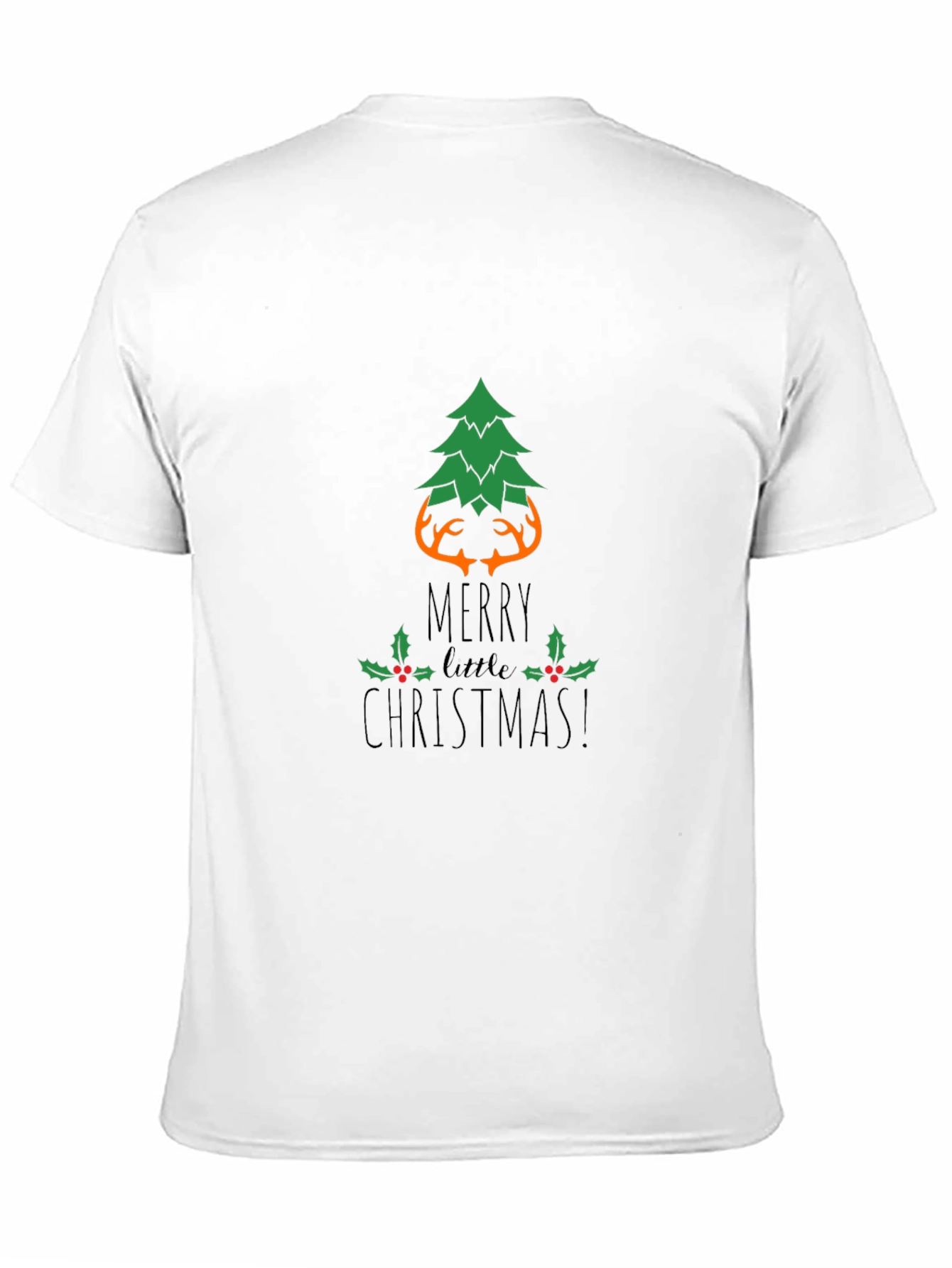 Festive Christmas Tree Antler Graphic Tee