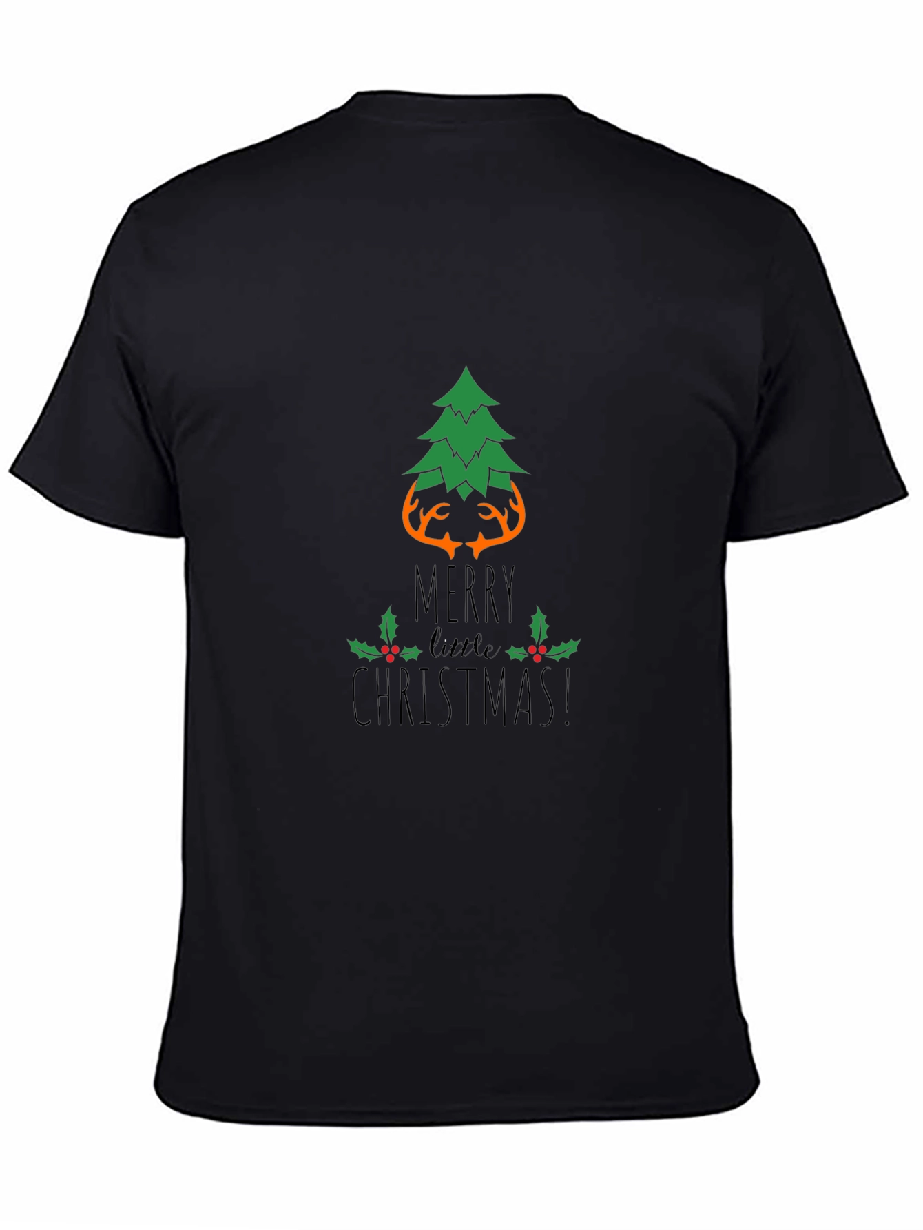 Festive Christmas Tree Antler Graphic Tee