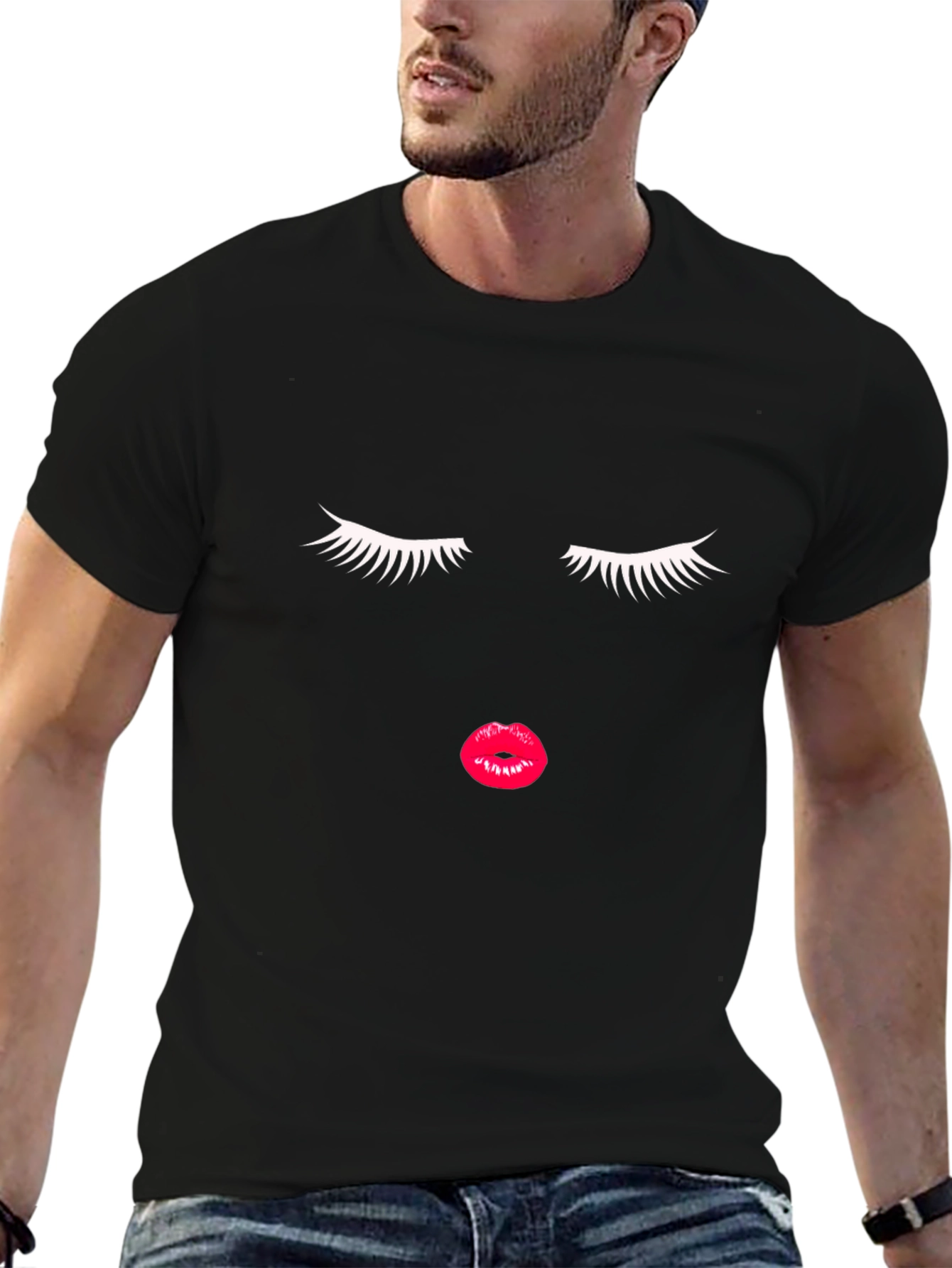 Eyelash Lips Graphic Tee