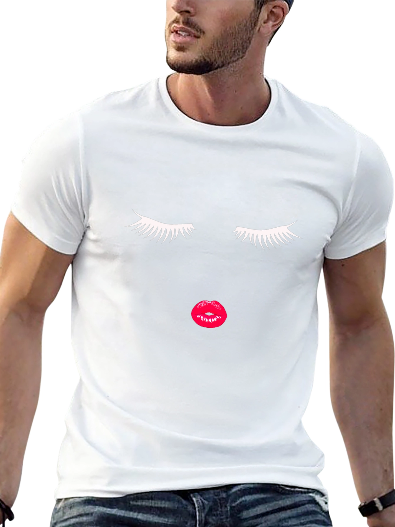 Eyelash Lips Graphic Tee
