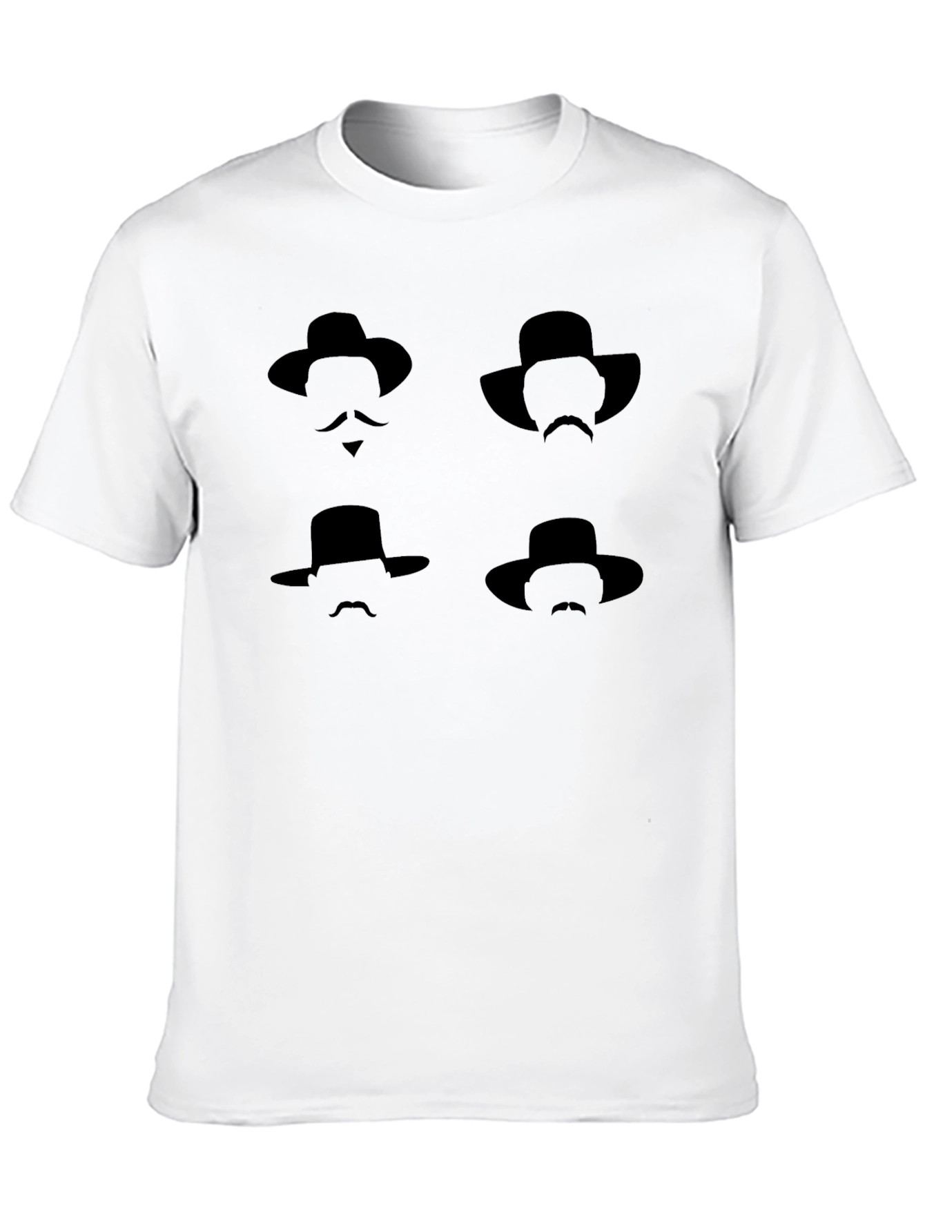 Silhouette Hat & Mustache Graphic Tee