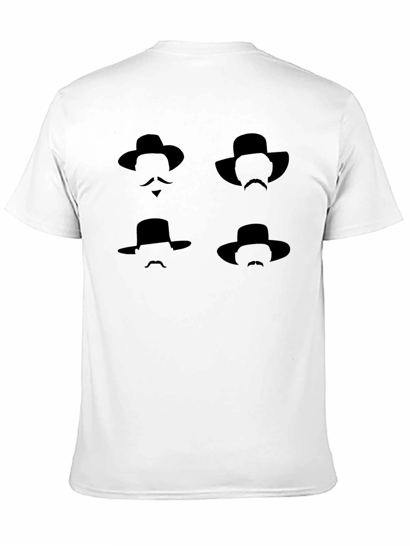 Silhouette Hat & Mustache Graphic Tee