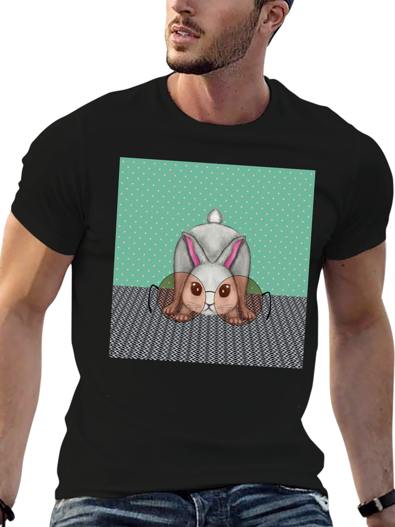 Funny Bunny T-Shirt - Reading Rabbit Design