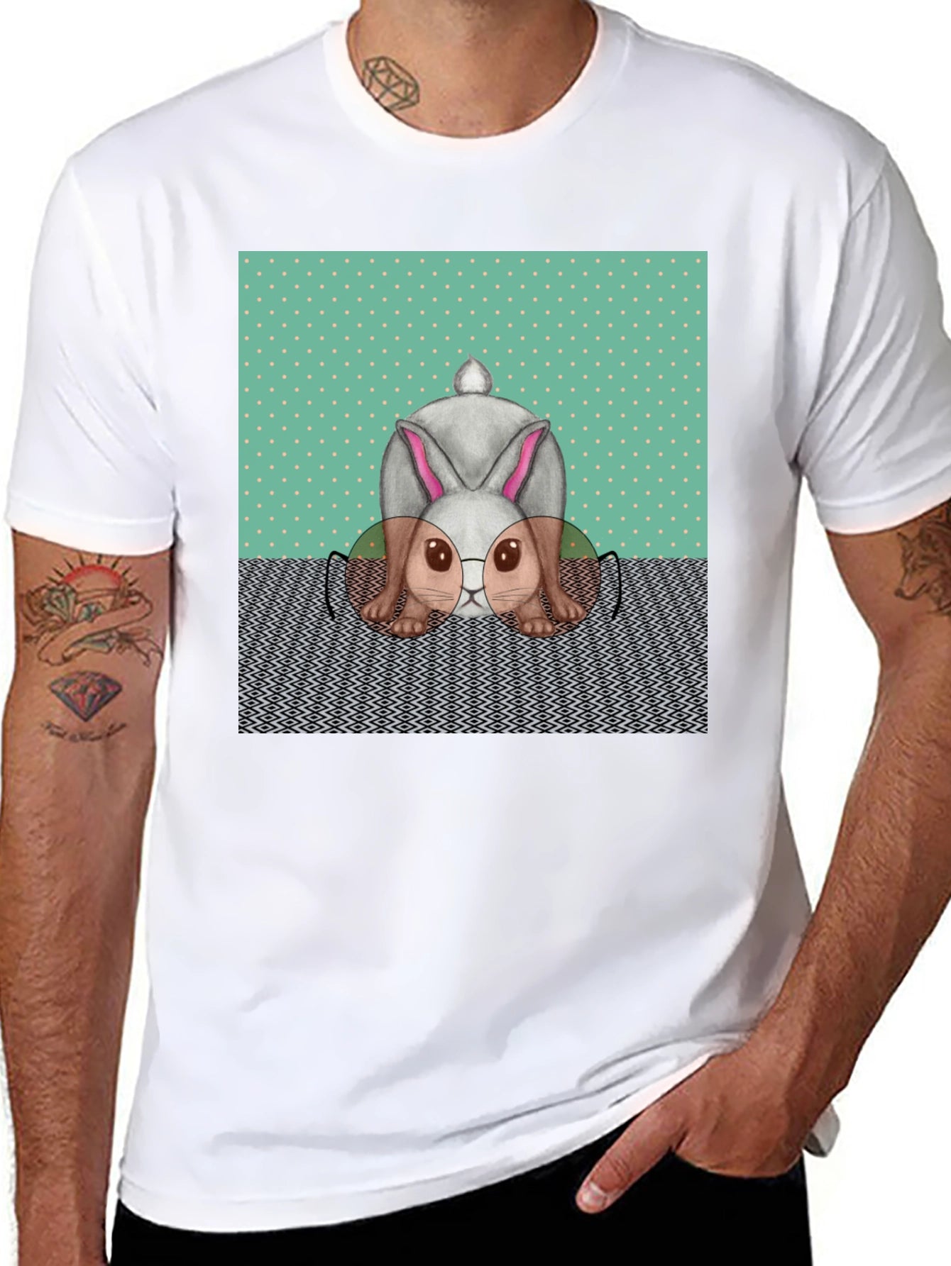 Funny Bunny T-Shirt - Reading Rabbit Design
