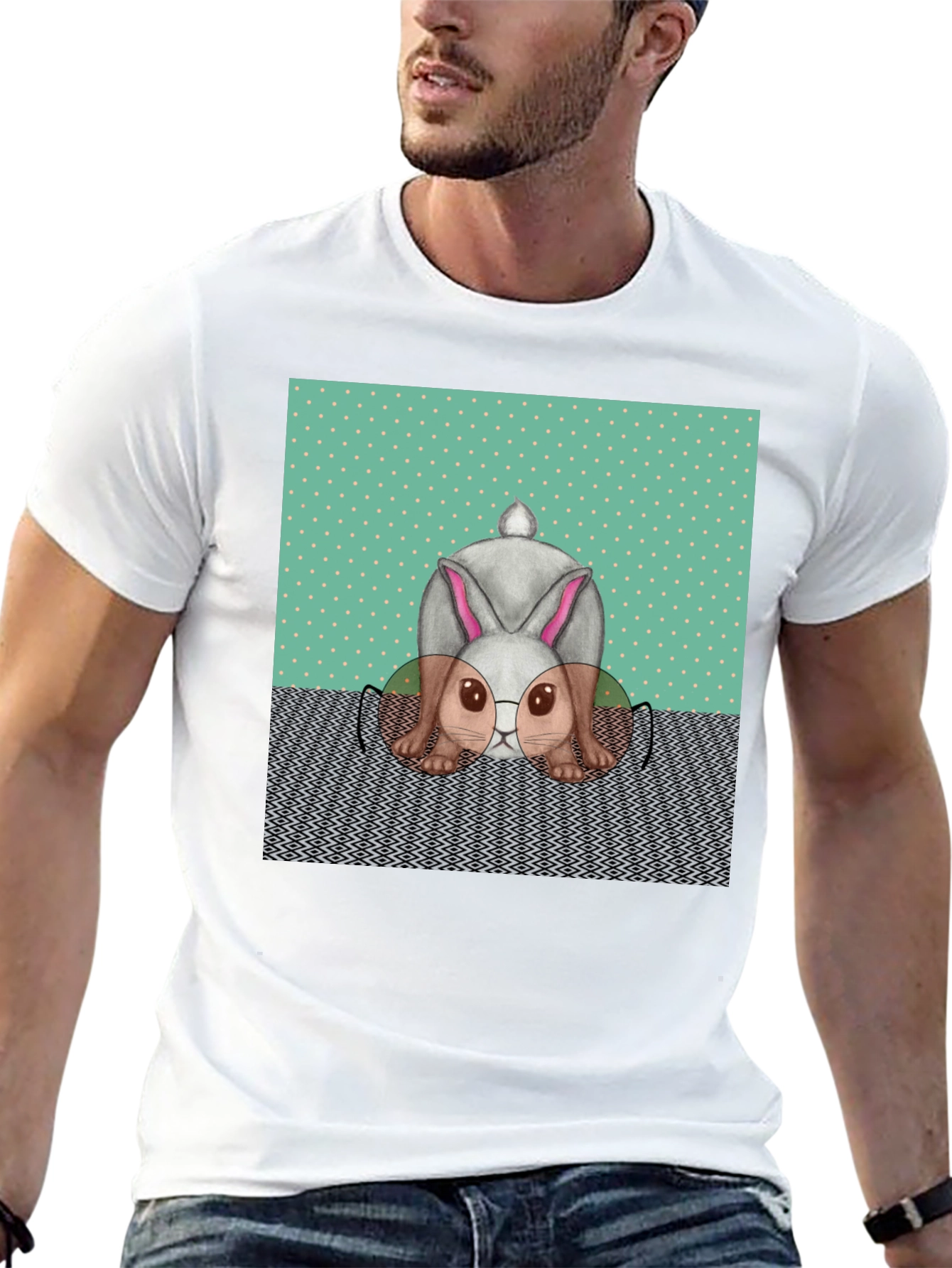 Funny Bunny T-Shirt - Reading Rabbit Design