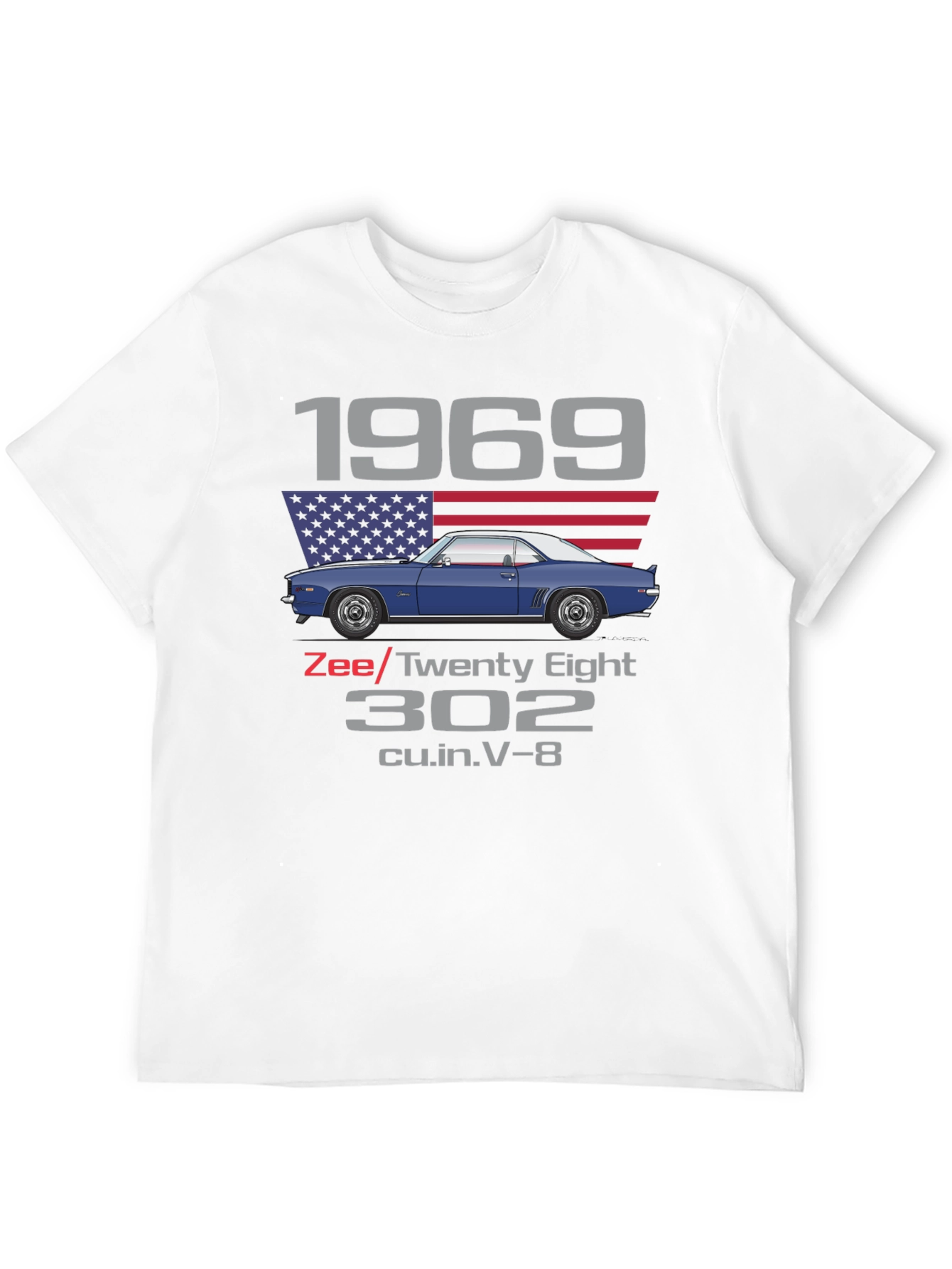 1969 Z/28 Camaro T-Shirt 302 cu.in. V-8