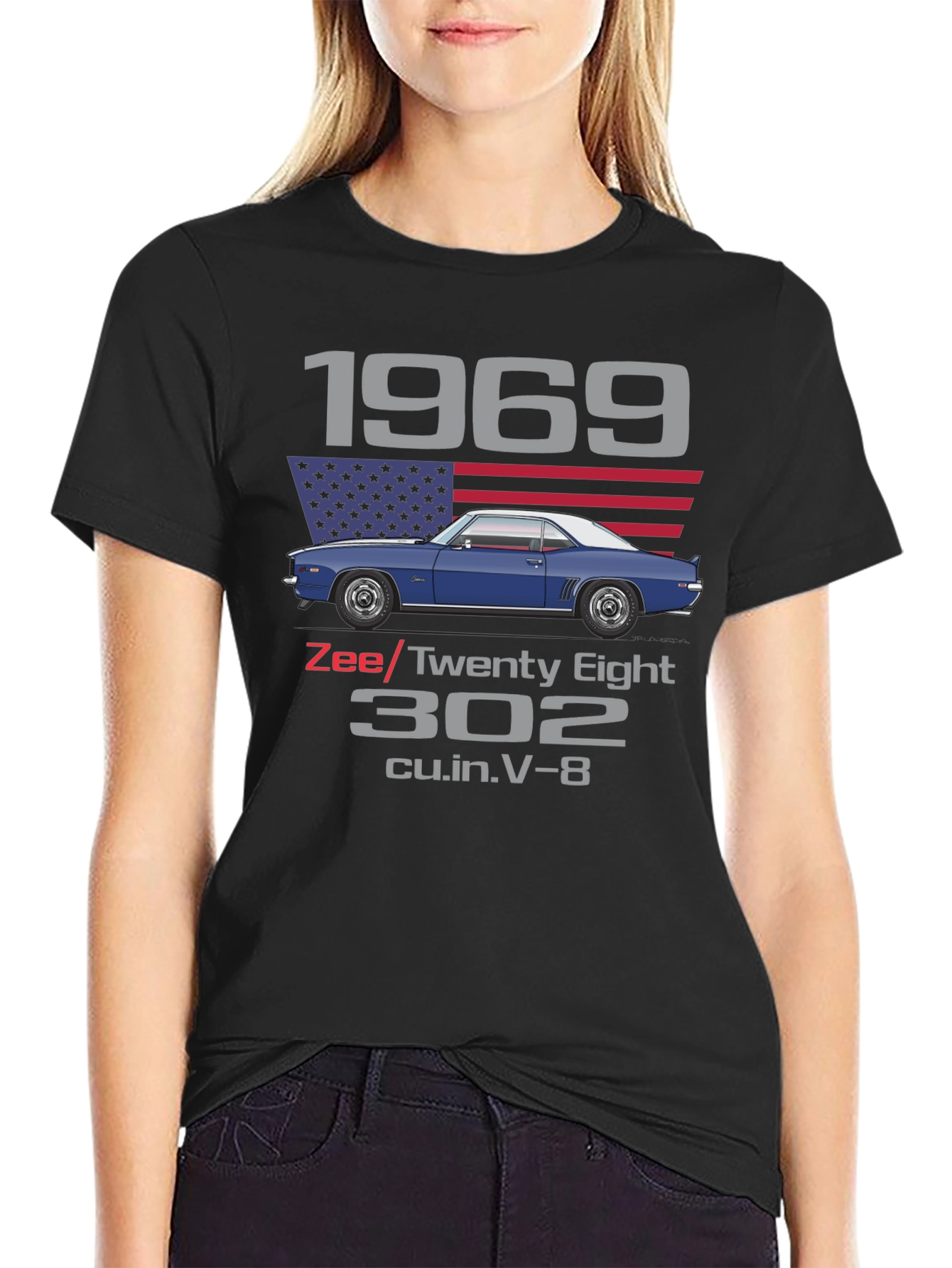 1969 Z/28 Camaro T-Shirt 302 cu.in. V-8