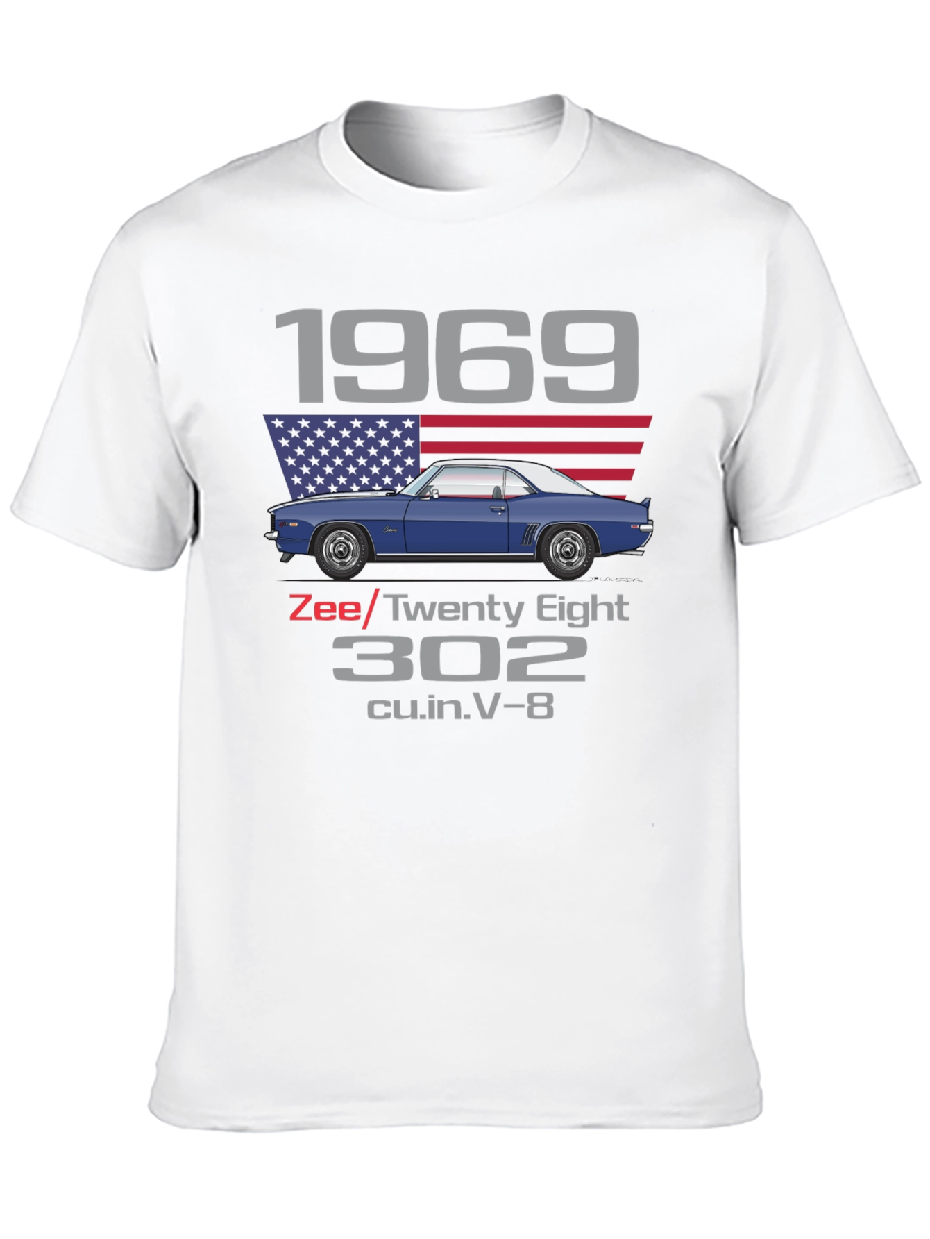1969 Z/28 Camaro T-Shirt 302 cu.in. V-8