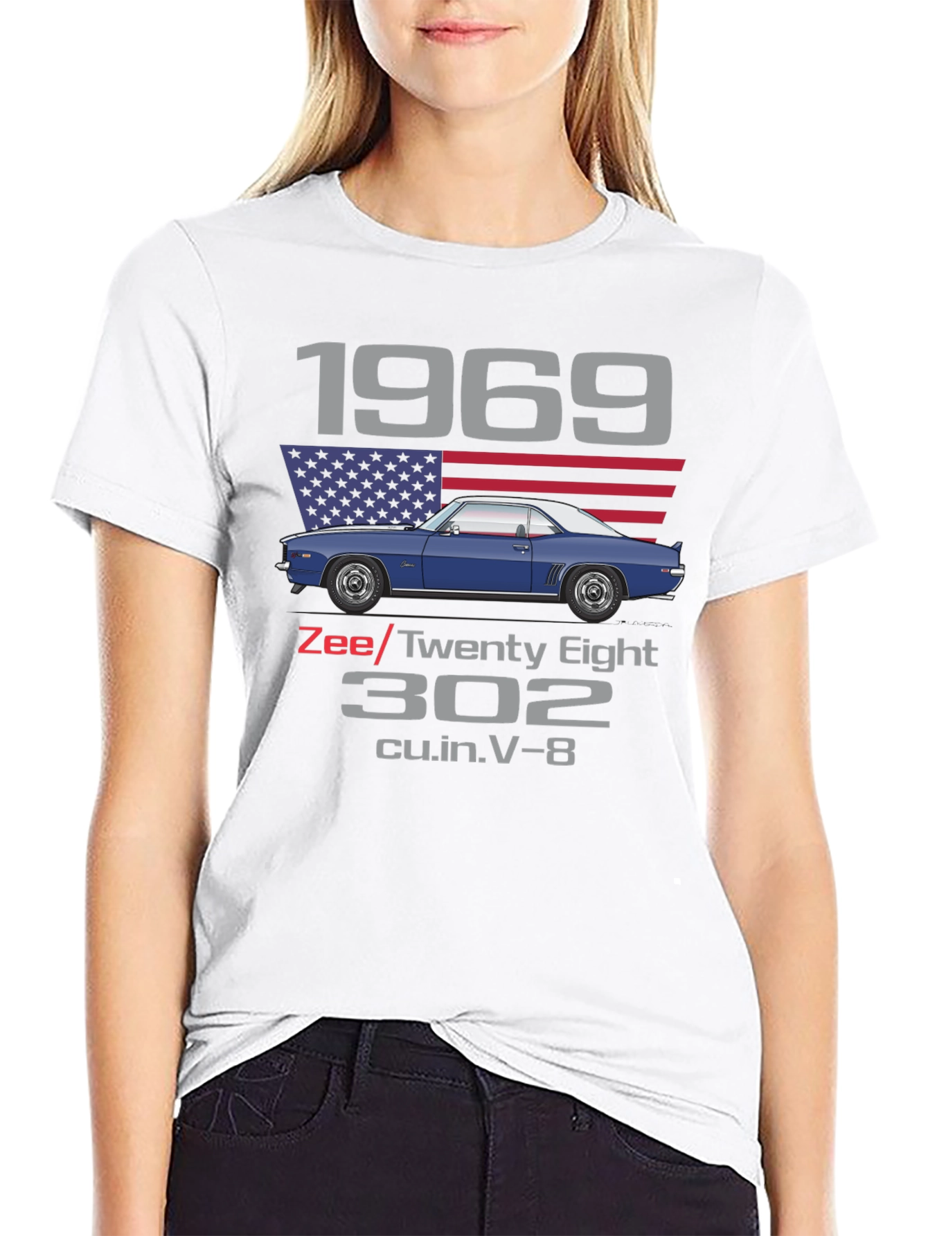 1969 Z/28 Camaro T-Shirt 302 cu.in. V-8