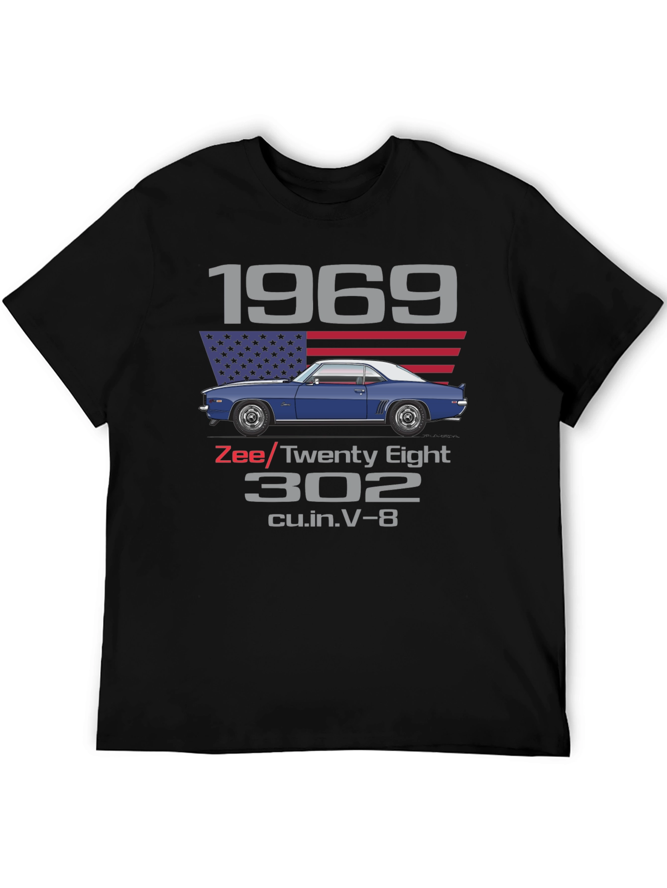 1969 Z/28 Camaro T-Shirt 302 cu.in. V-8