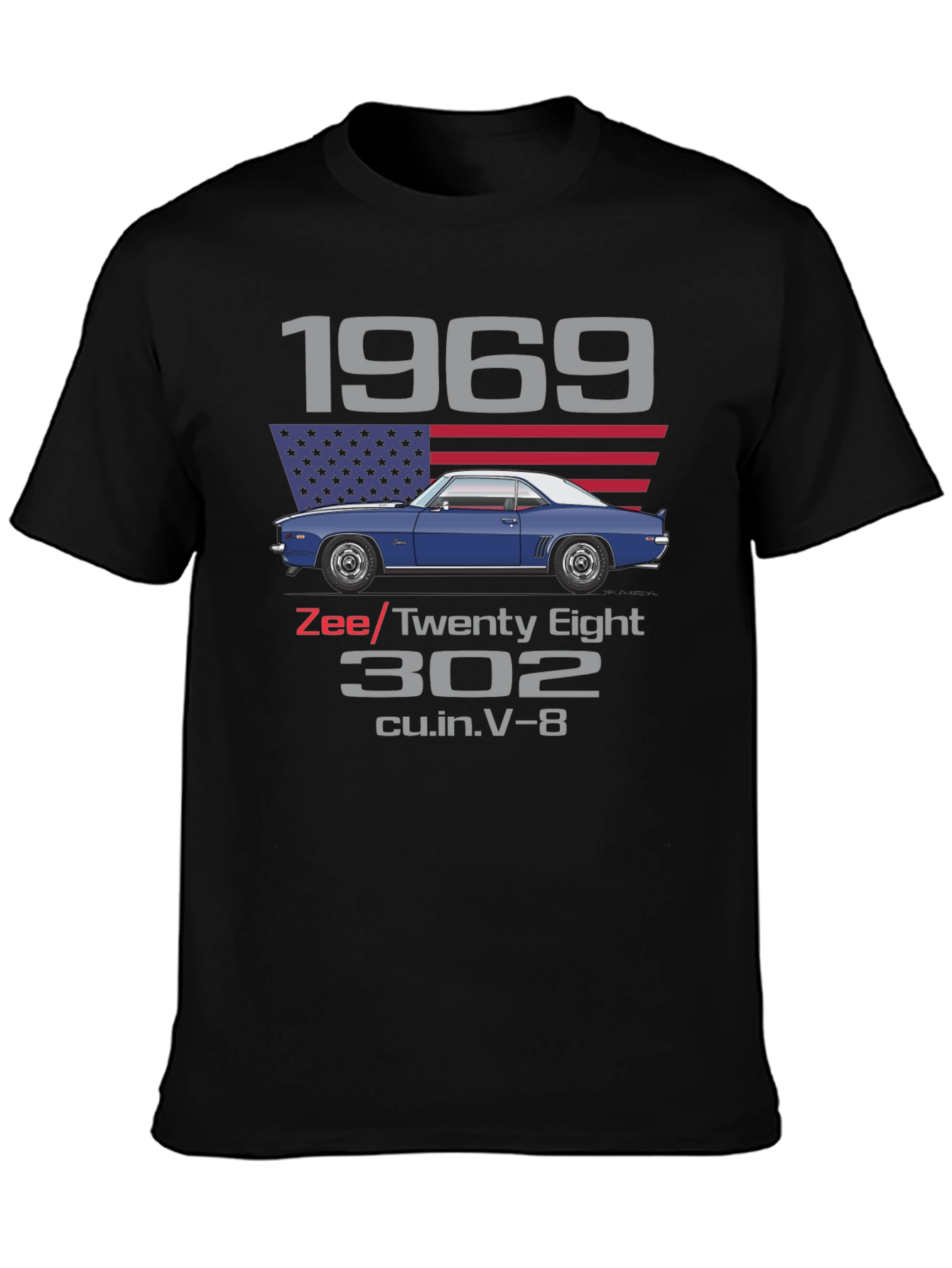 1969 Z/28 Camaro T-Shirt 302 cu.in. V-8