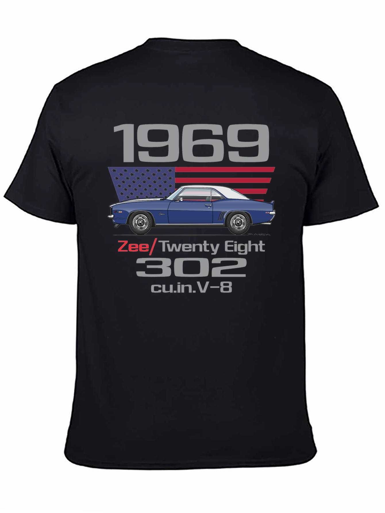 1969 Z/28 Camaro T-Shirt 302 cu.in. V-8