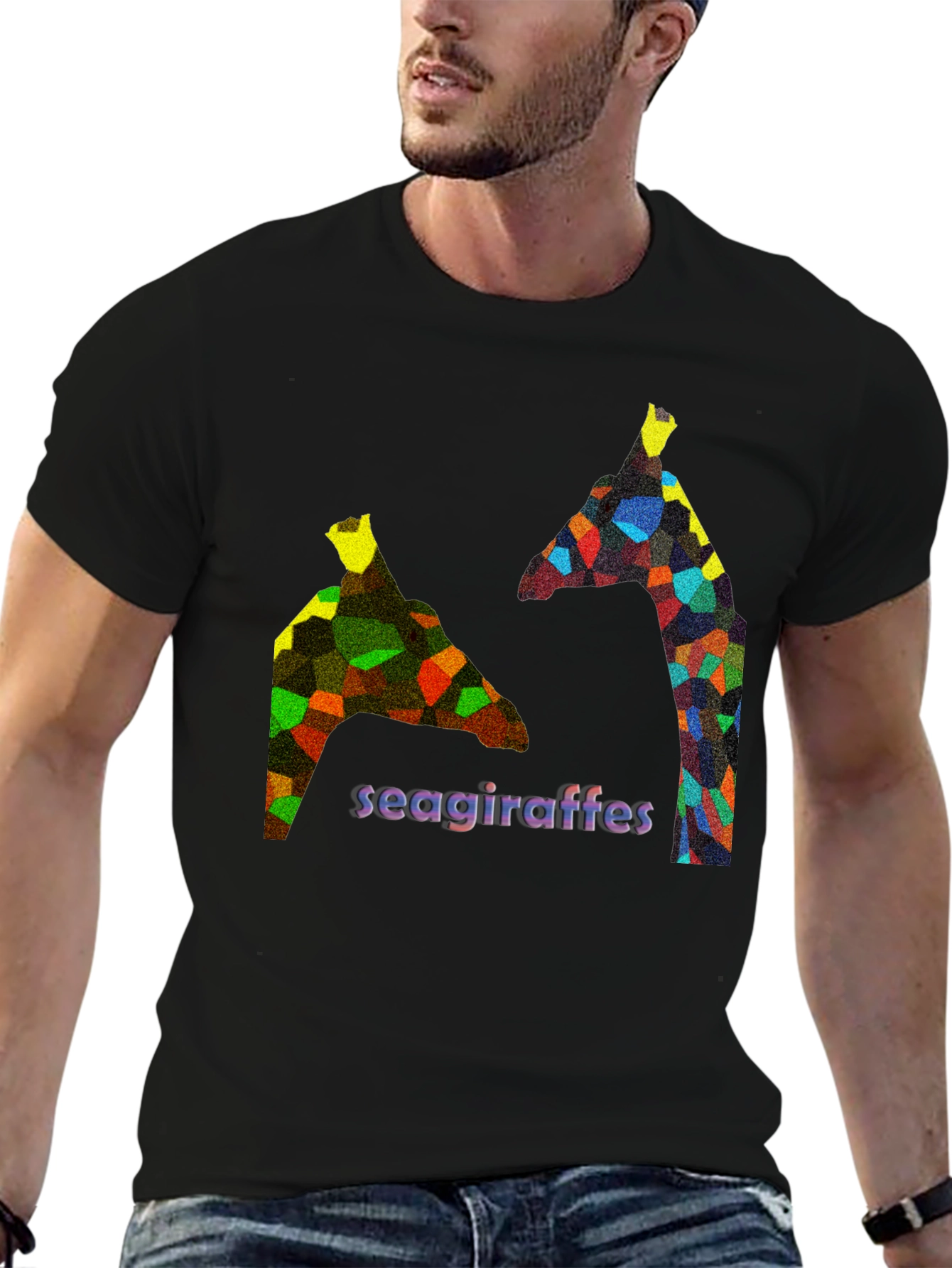 Seagiraffes Graphic T-Shirt - Black
