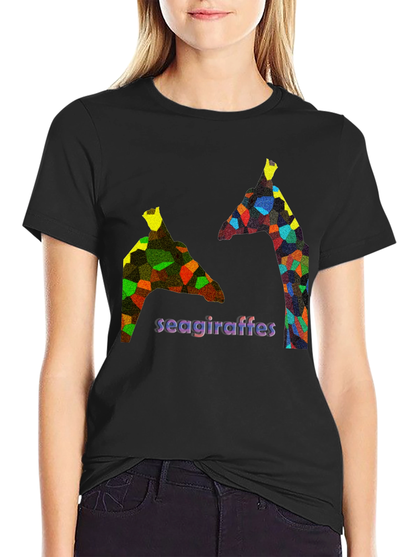 Seagiraffes Graphic T-Shirt - Black