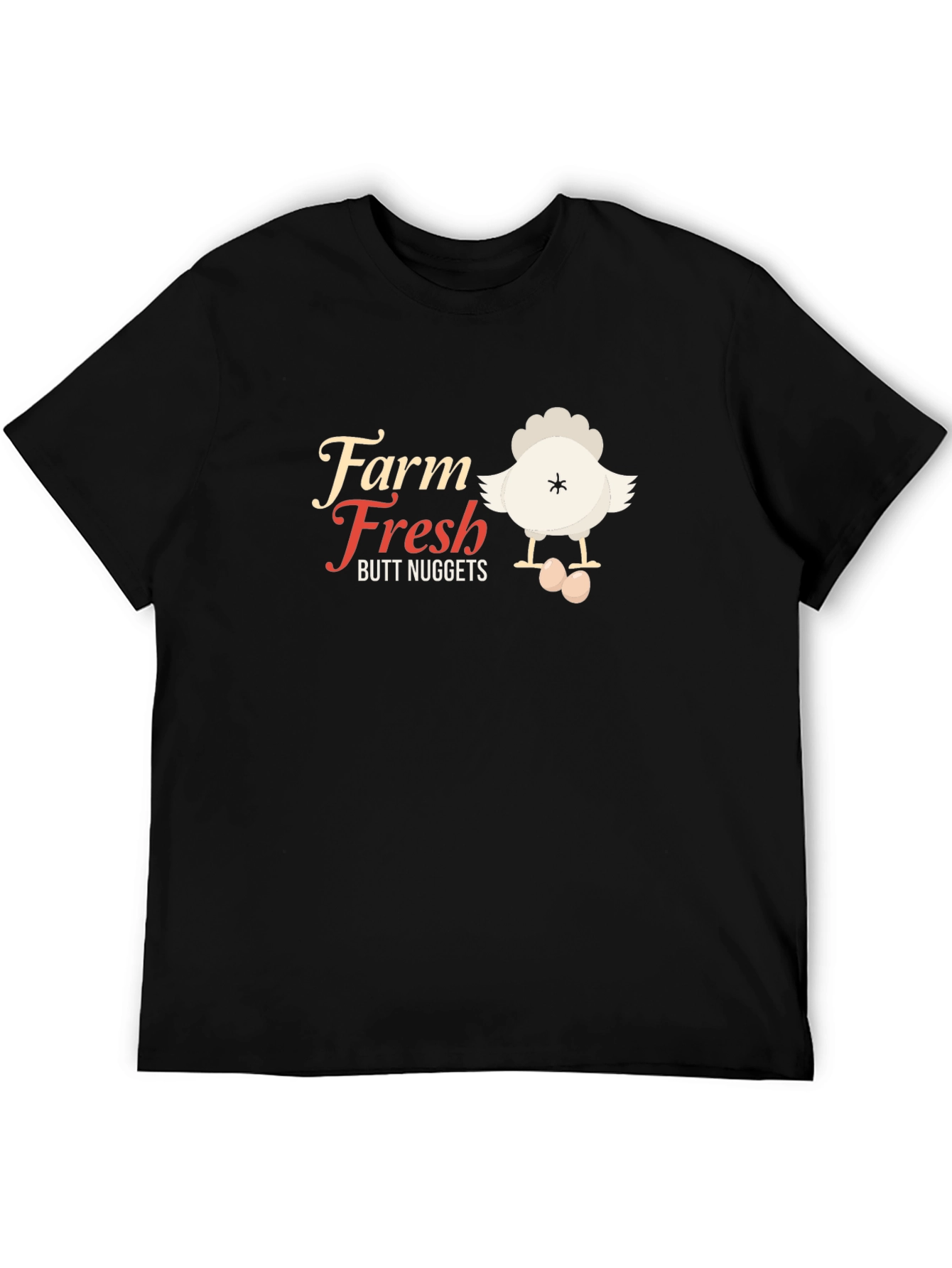 Farm Fresh Butt Nuggets Funny Chicken T-Shirt