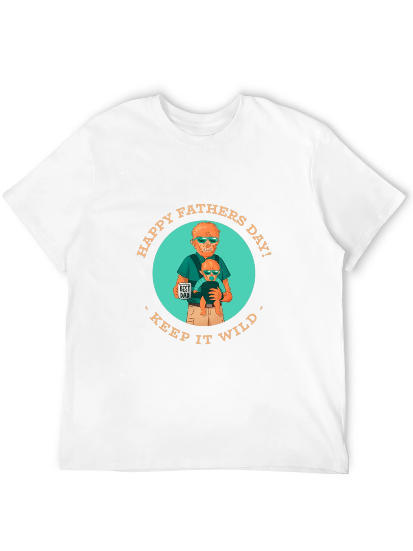 Happy Fathers Day Keep it Wild Graphic T-Shirt