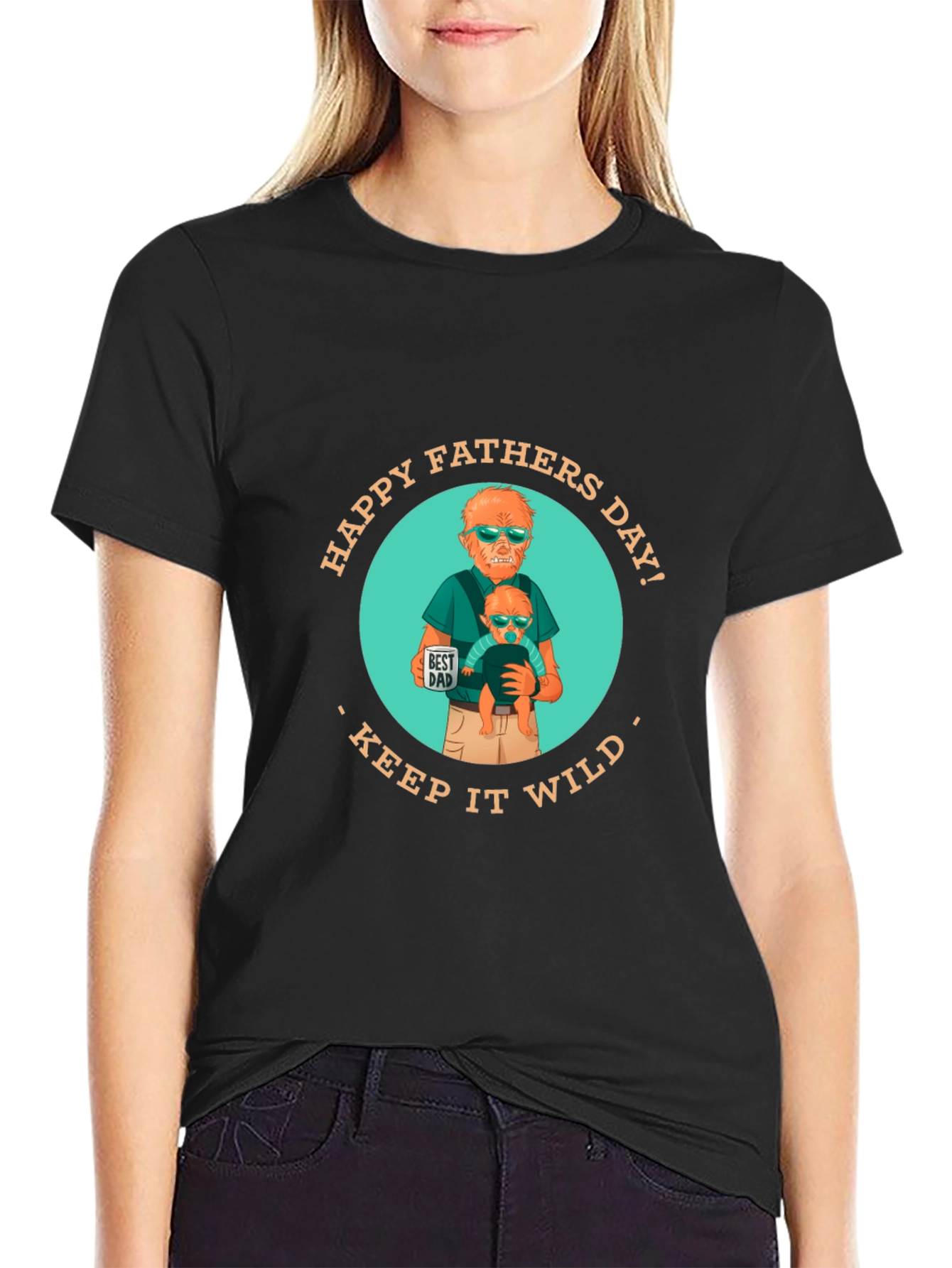 Happy Fathers Day Keep it Wild Graphic T-Shirt