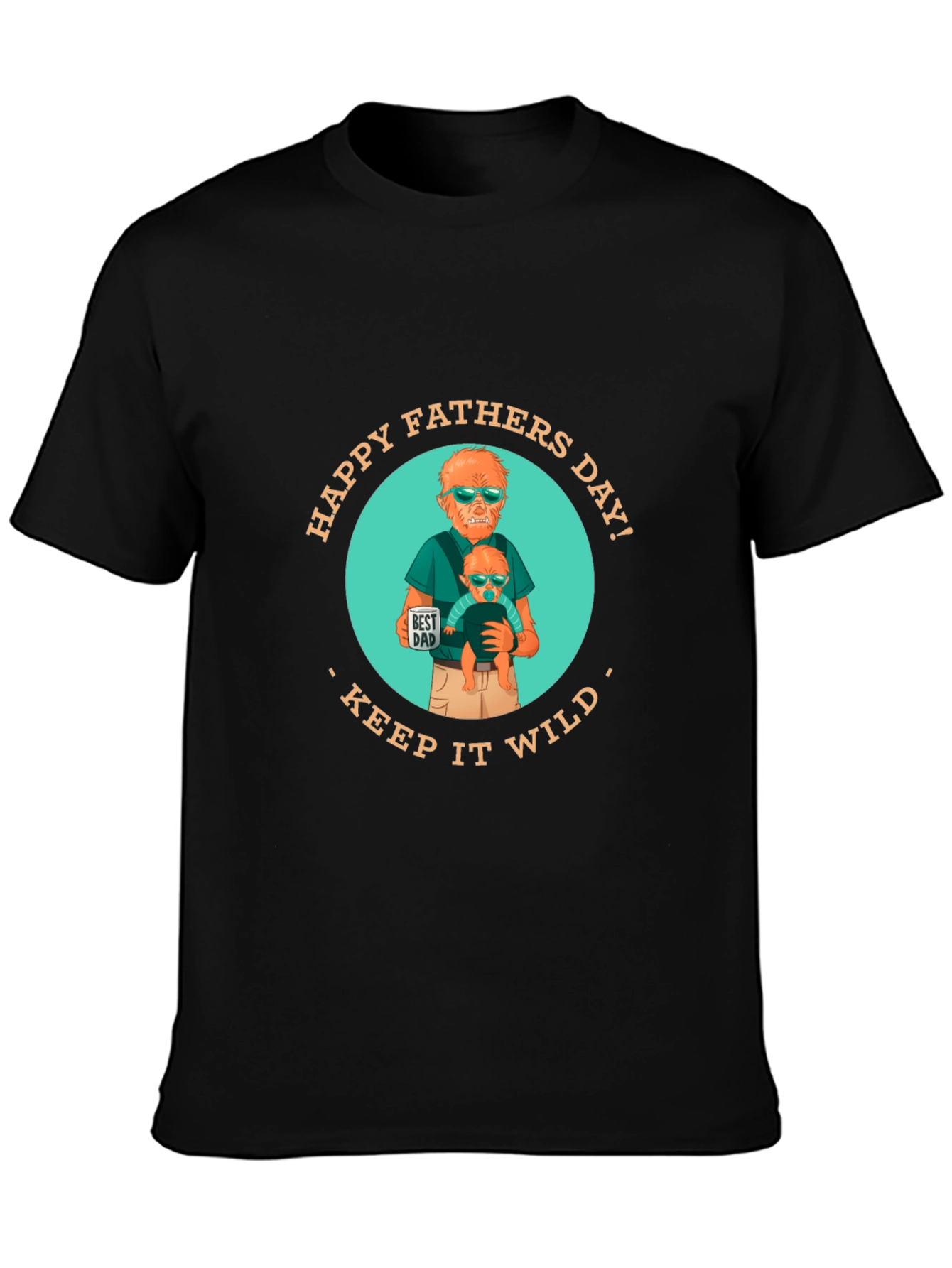 Happy Fathers Day Keep it Wild Graphic T-Shirt