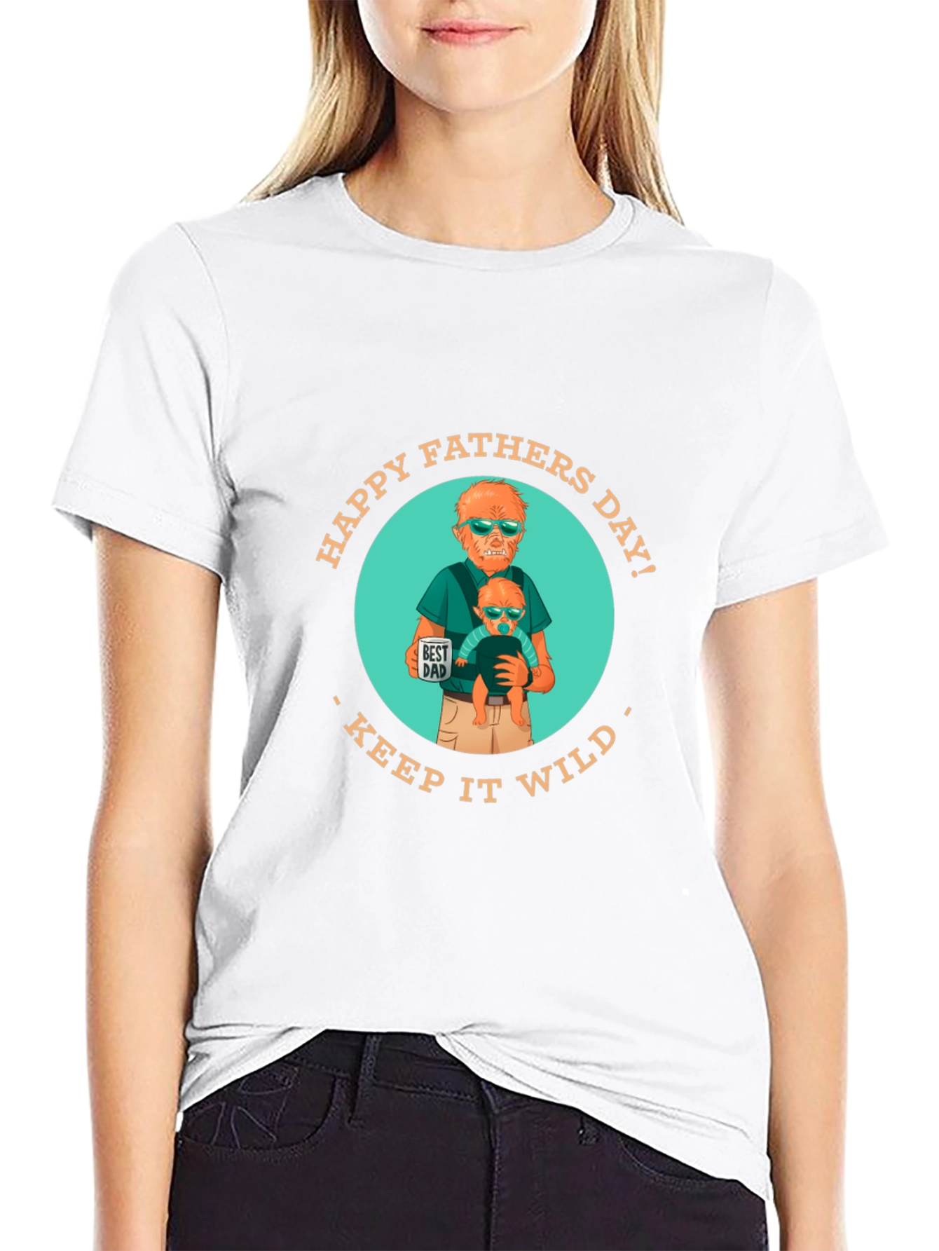 Happy Fathers Day Keep it Wild Graphic T-Shirt